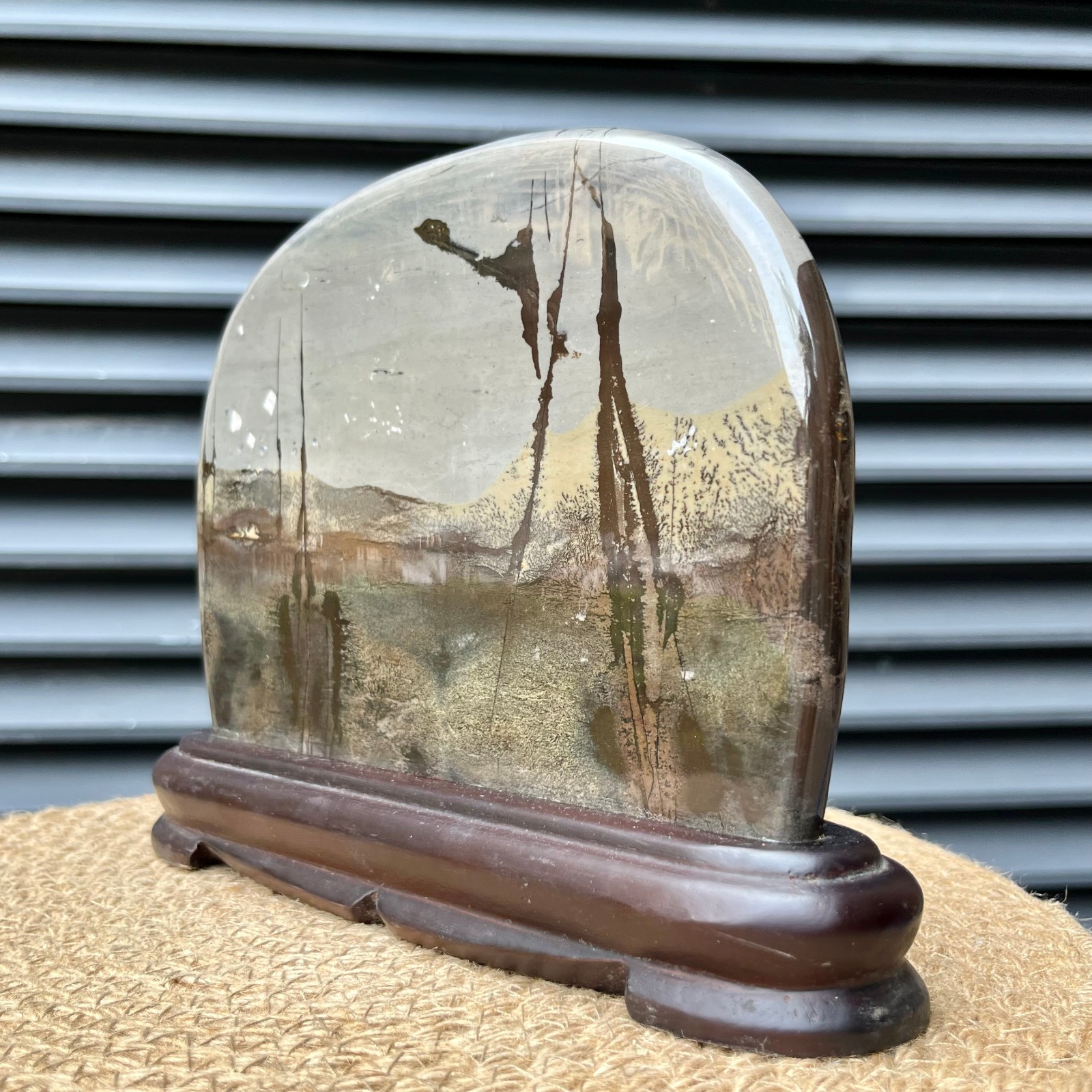 Polished Scenic Stone Natural Pattern Display Art Home Decor 4.7 lb