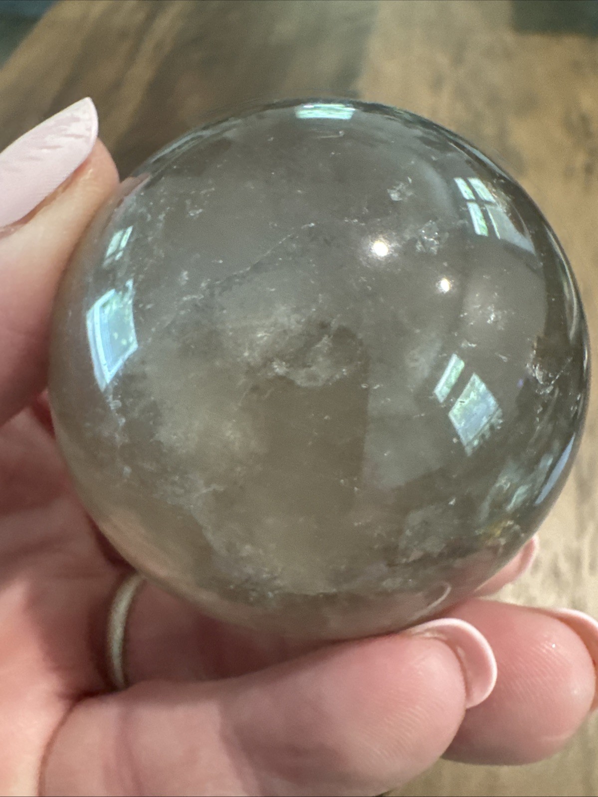 Smokey Quartz Crystal Sphere 205 Grams 2”
