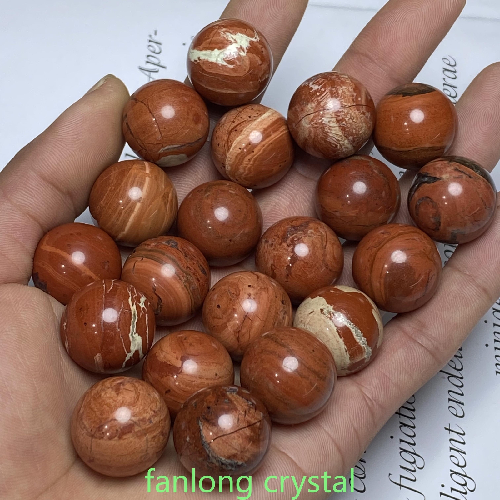 20pc Natural Red jasper Ball Sphere Quartz Crystal Mineral Gem Healing 20mm
