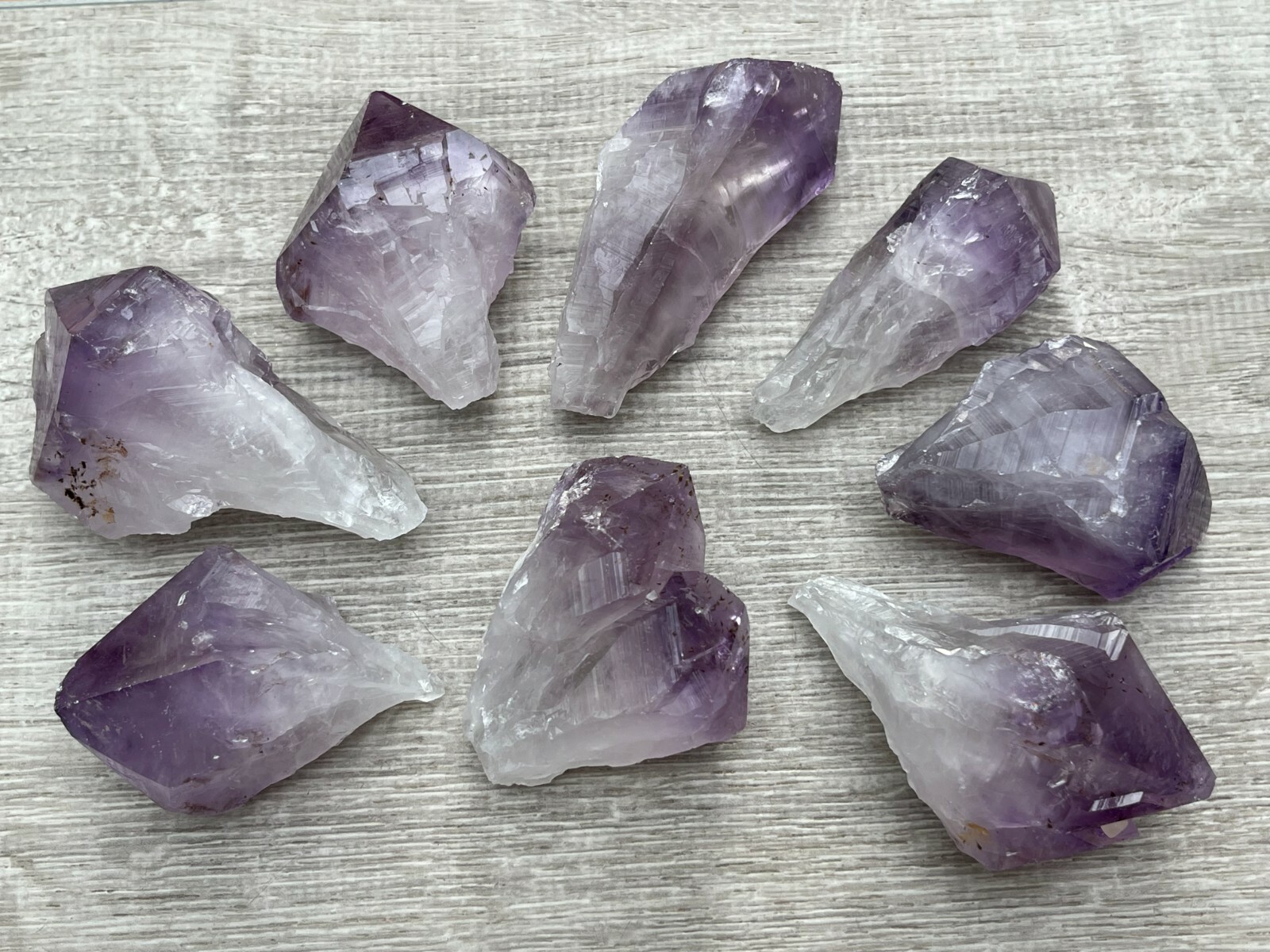 Extra Large Amethyst Rough Points, 2.5 – 3.25″ Raw Amethyst Points, Bulk Lot
