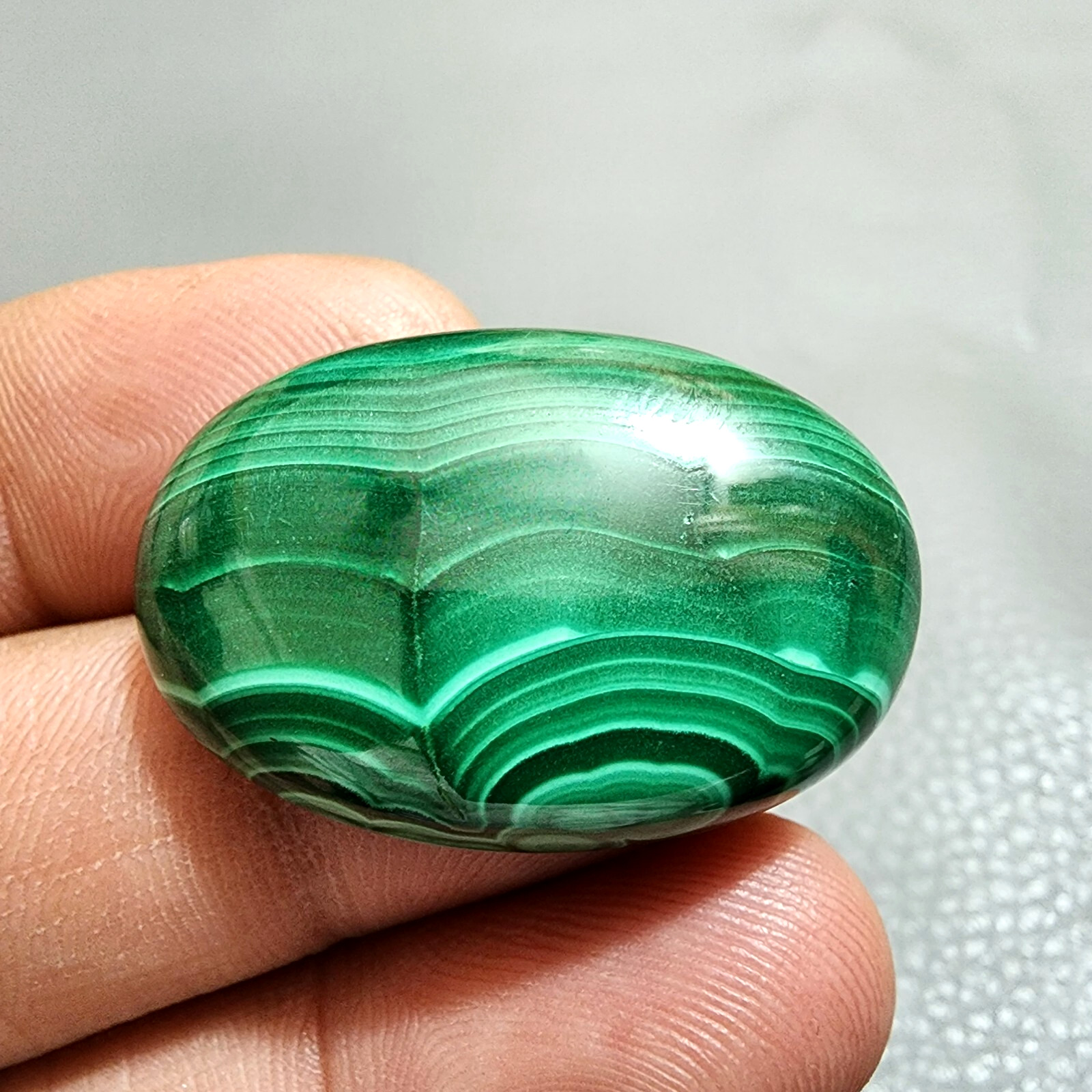 64 Crt Attractive Designer Green Malachite Oval Shape Cabochon Gemstone Jewelry