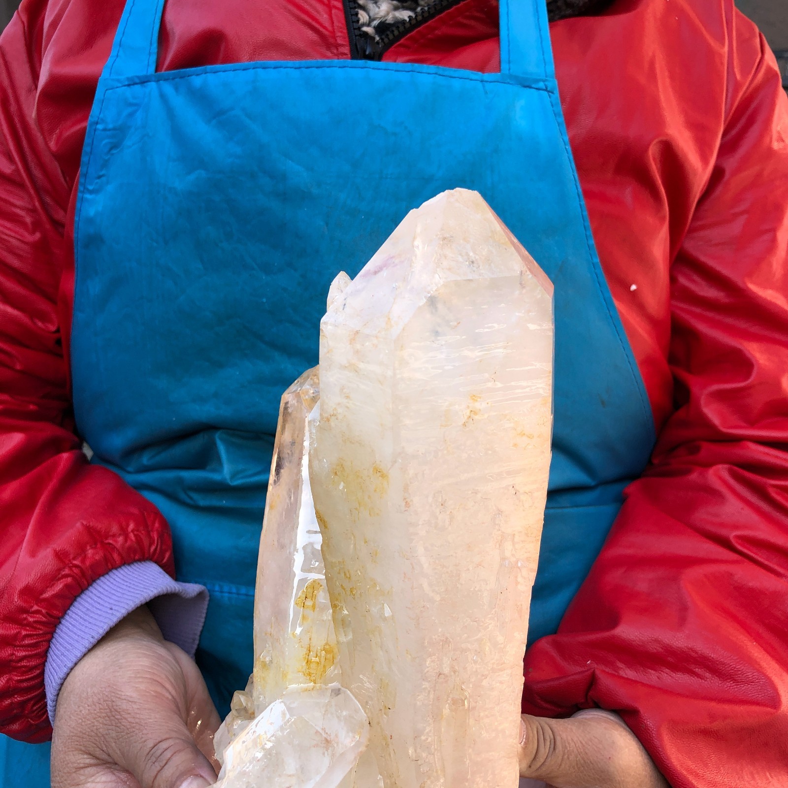 4.95LB Natural Transparent White Quartz Crystal Cluster Specimen Healing 3356