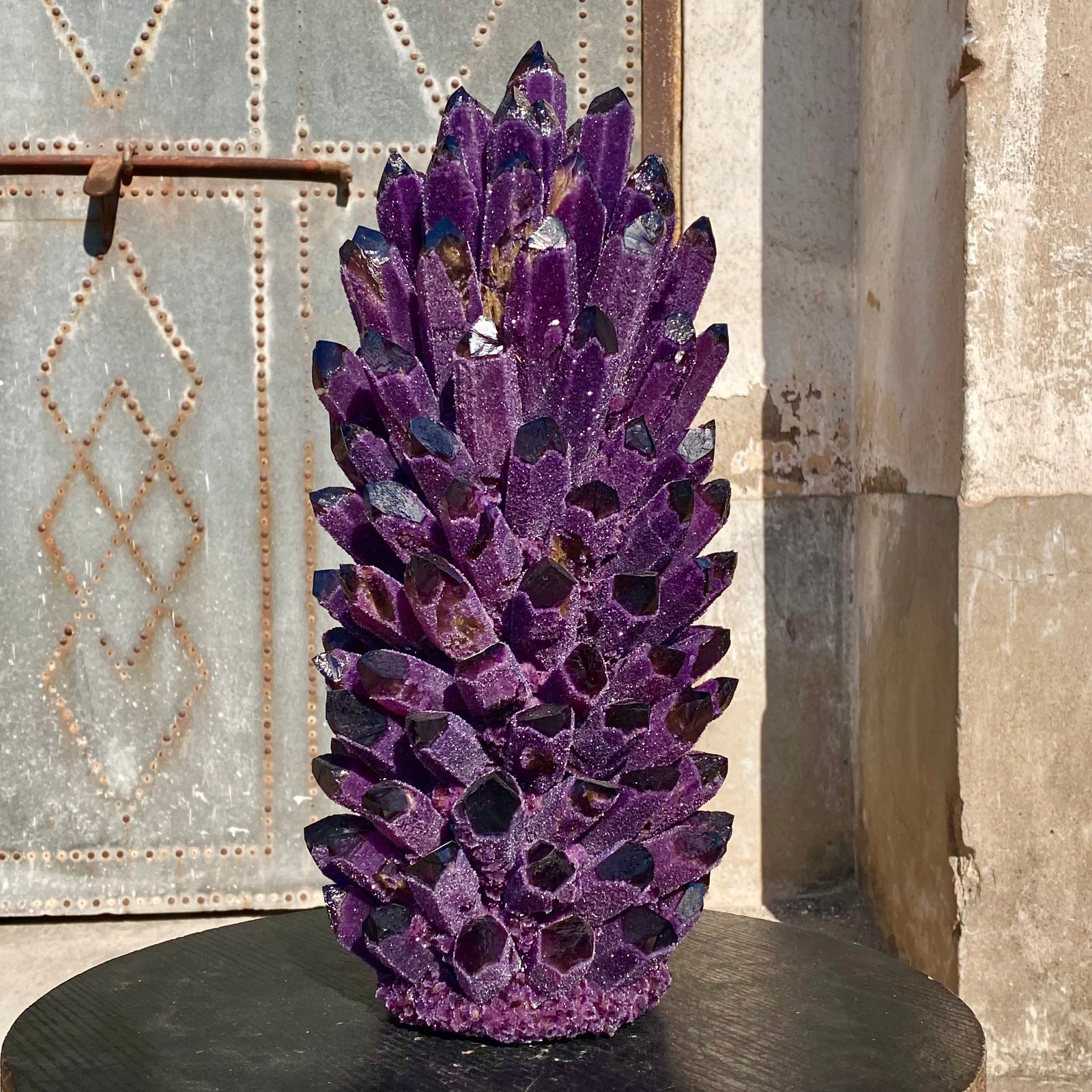 24.8LB New Find purple PhantomQuartz Crystal Cluster MineralSpecimen