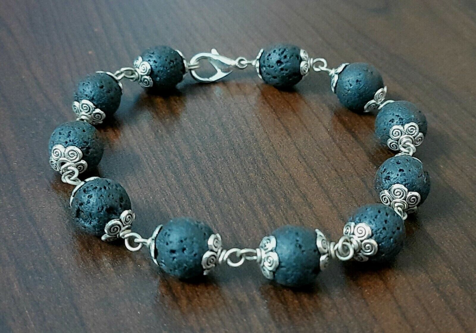 Lava Stone Wrist Bracelet Size Length 22cm 200% Real