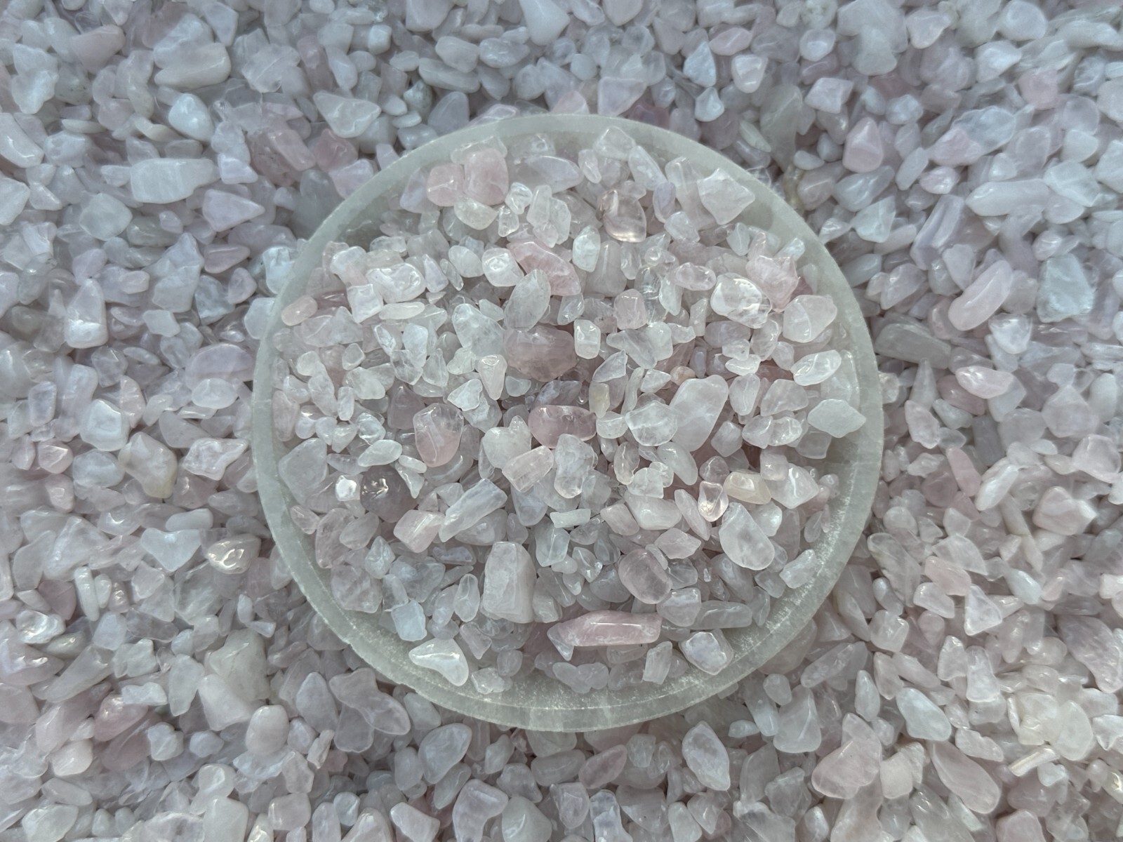 Grade A++ Rose Quartz Semi Tumbled Gemstone Large Chips 3-12mm, Wholesale Bulk