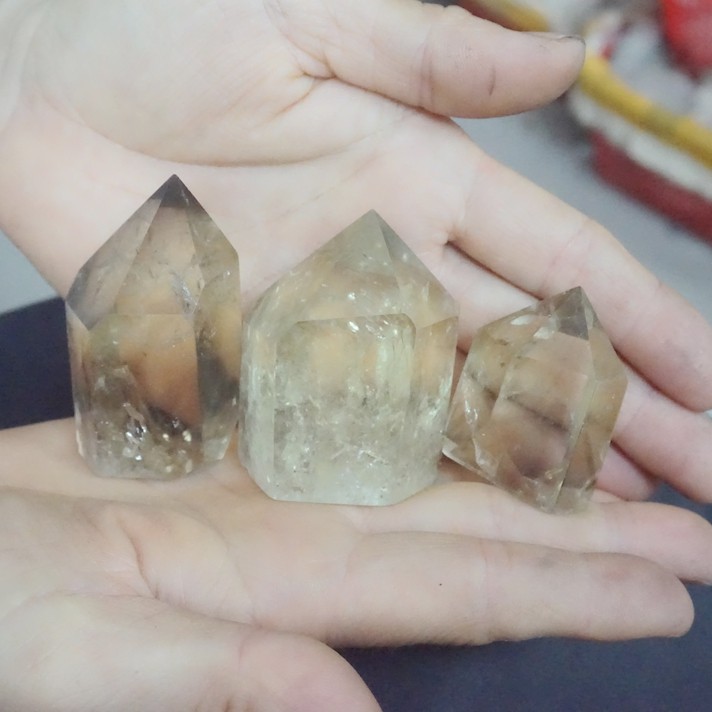 2.2LB 20Pcs Natural Rainbow Citrine Quartz Crystal Point Tower Polished Healing