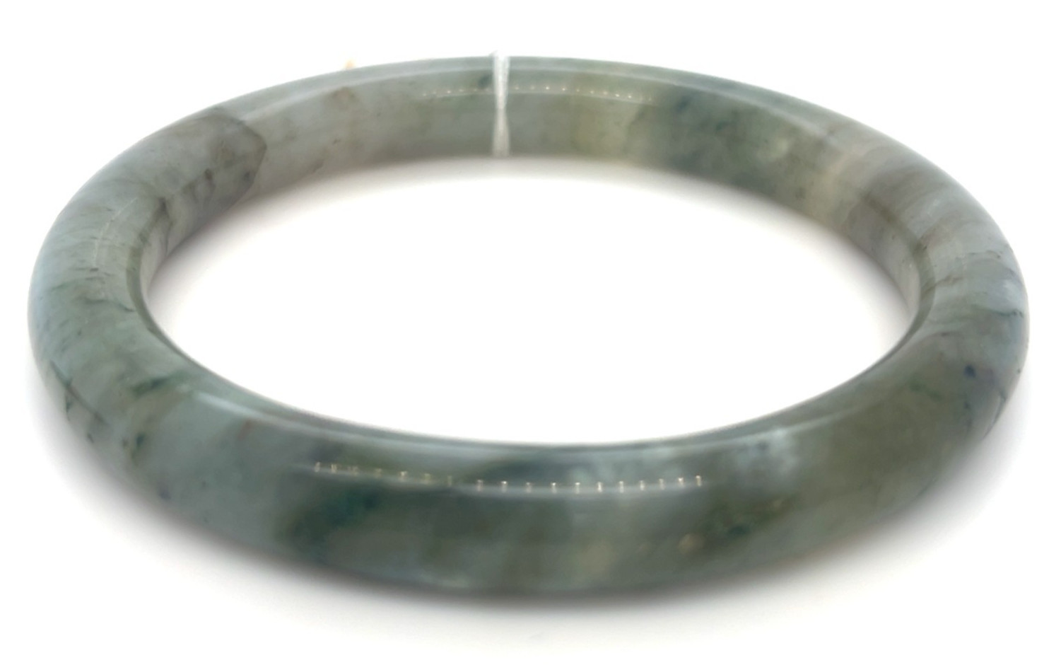 “Type A Burmese Jadeite Bangle Earthy Icy Green Full Moon 61mm”