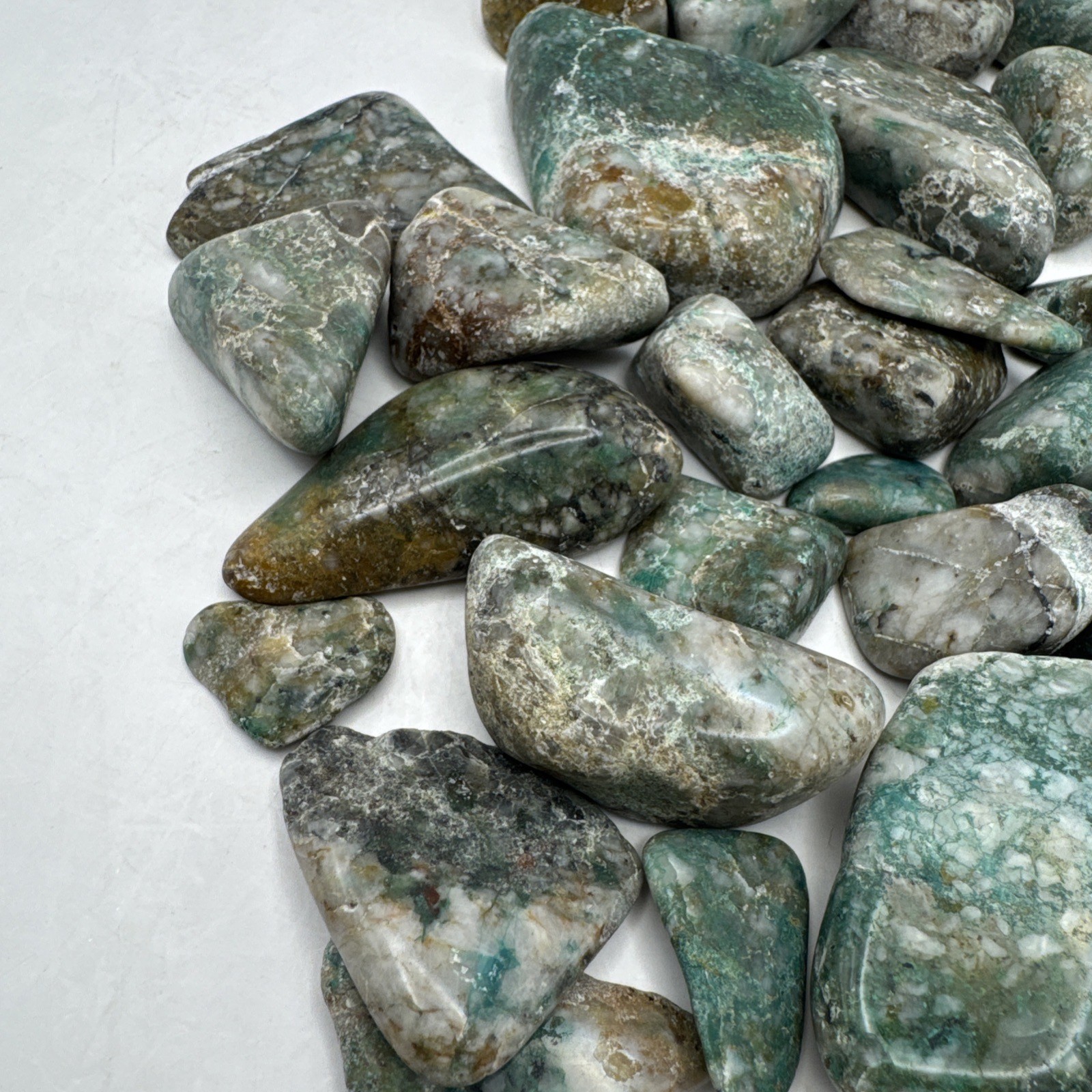 Natural African Turquoise Jasper Tumbled Stones Bulk Craft Crystal Lot 1.4lb
