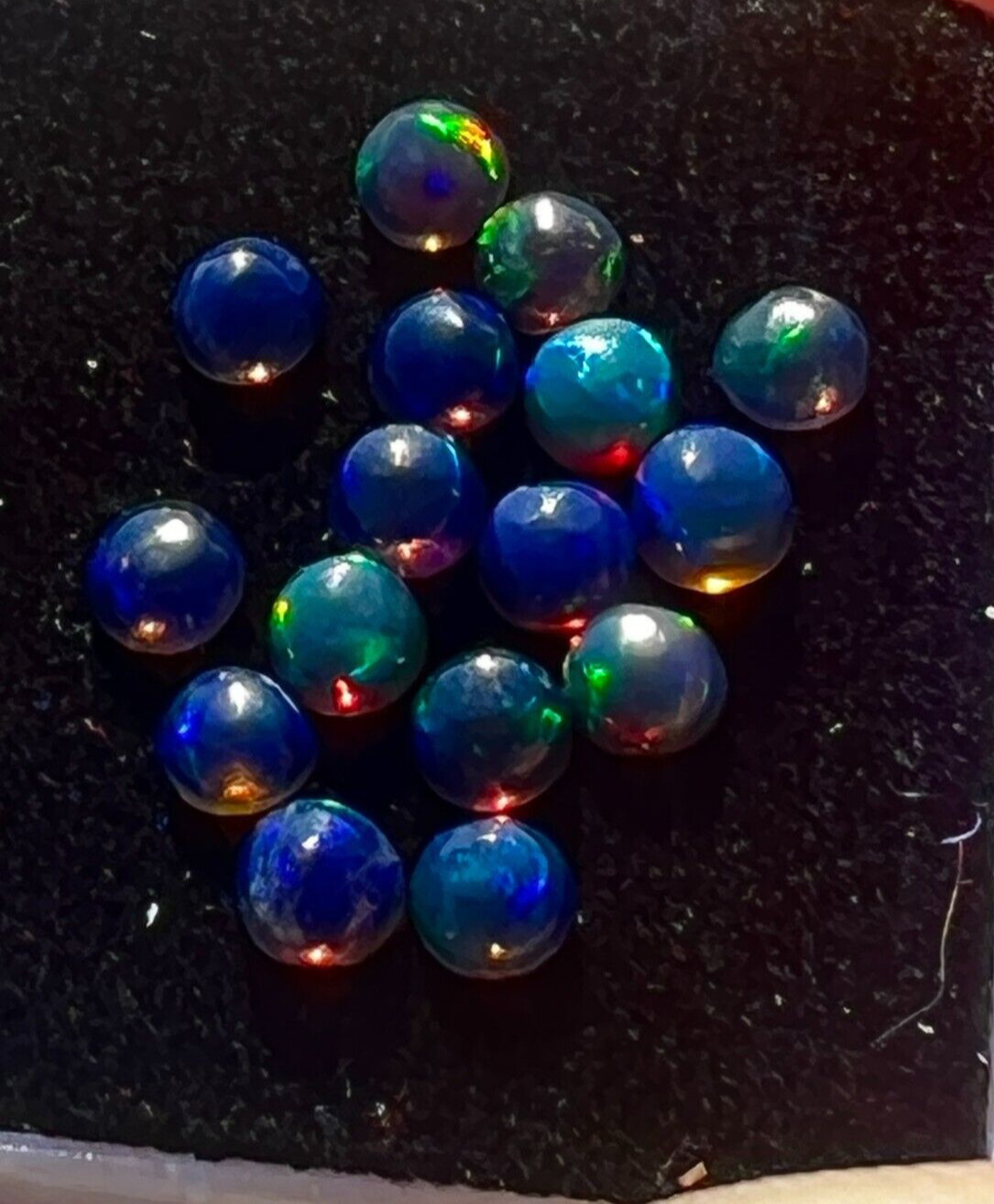 High Quality Ethiopian Black Opals for Jewelry Design 1.45cts