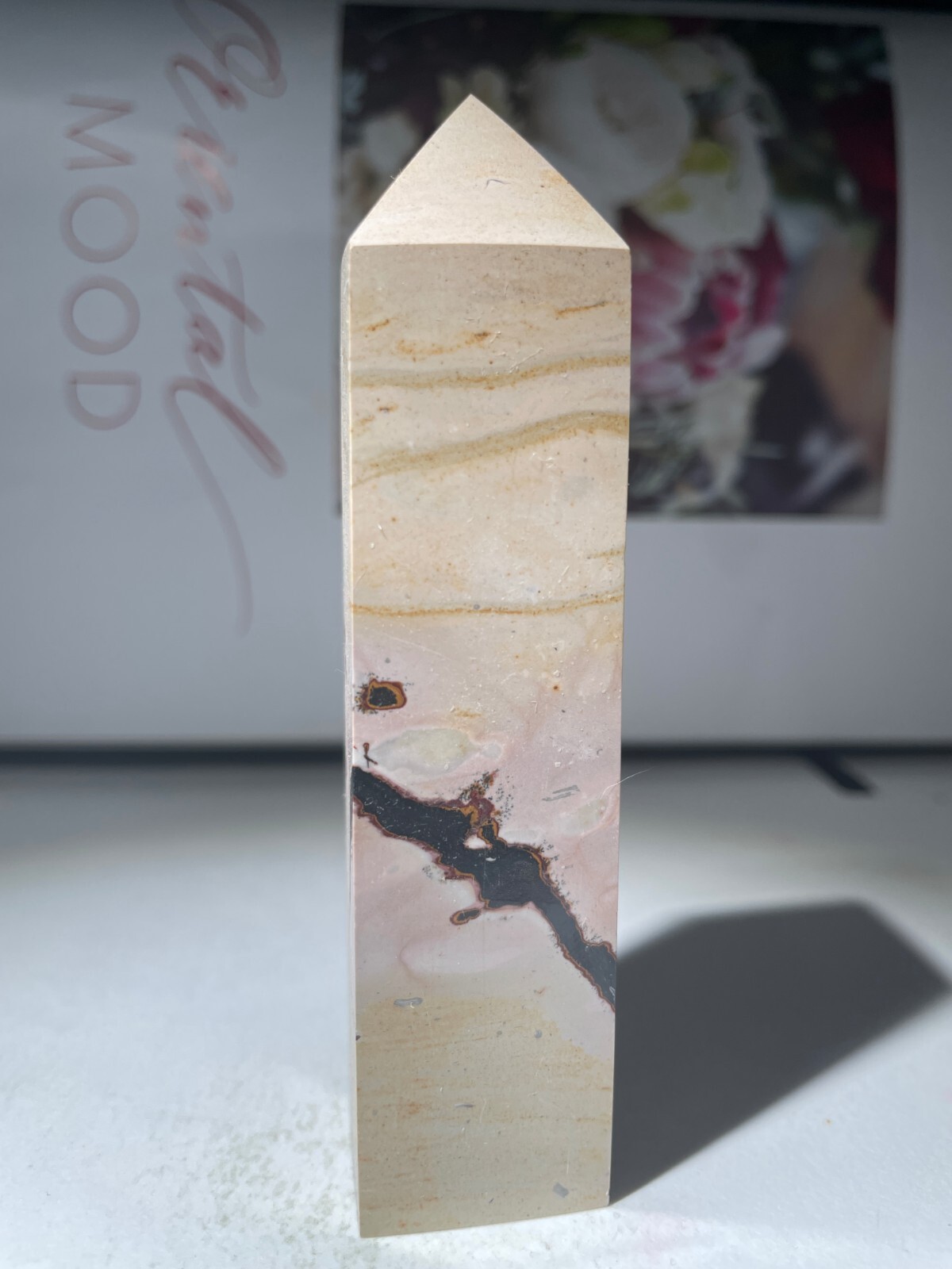 125g Traditional Chinese painting stone pagoda m06