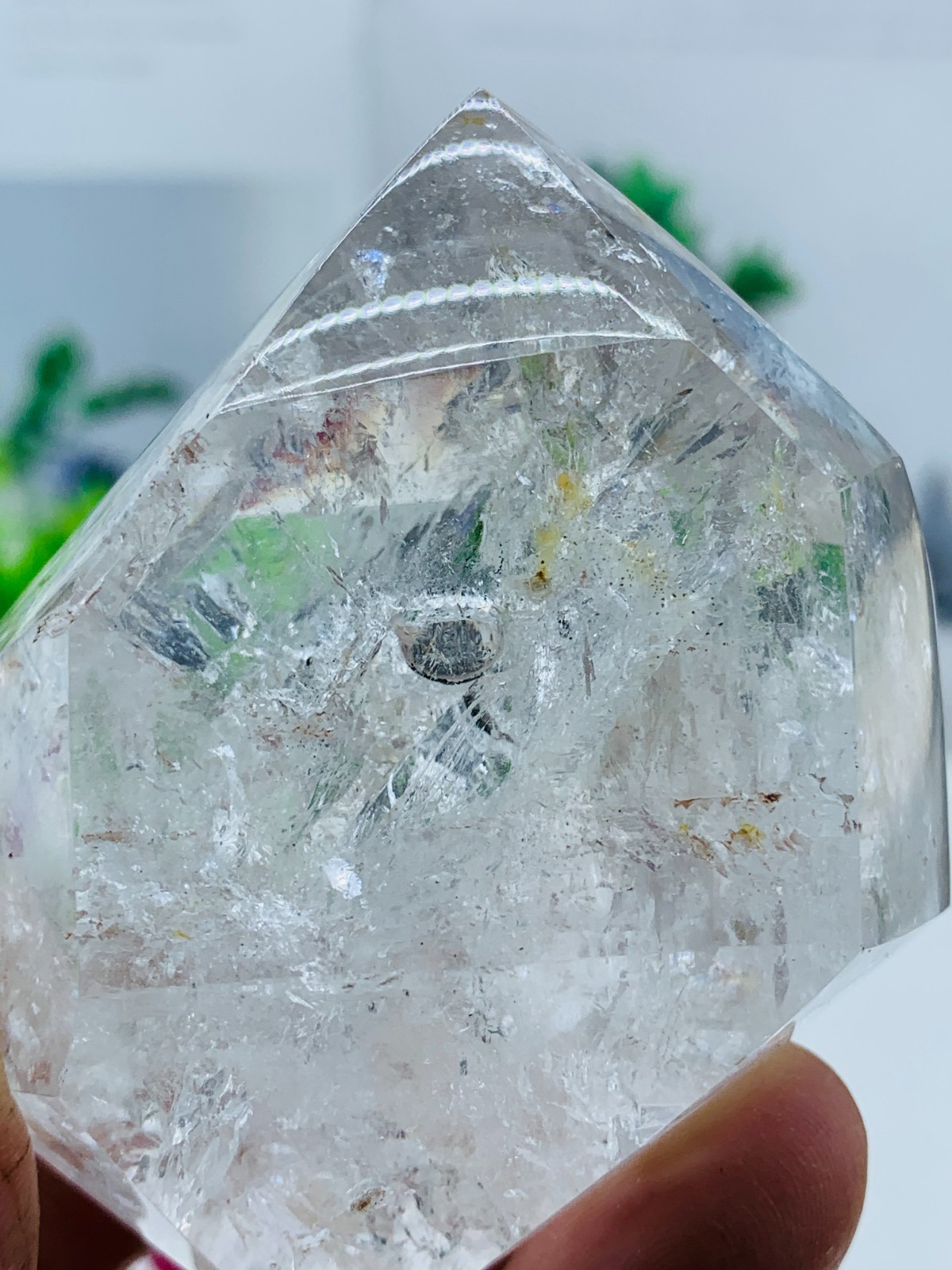 Natural Herkimer Diamond Enhydro Crystal Cluster Gem&moving water drop 183G 73MM