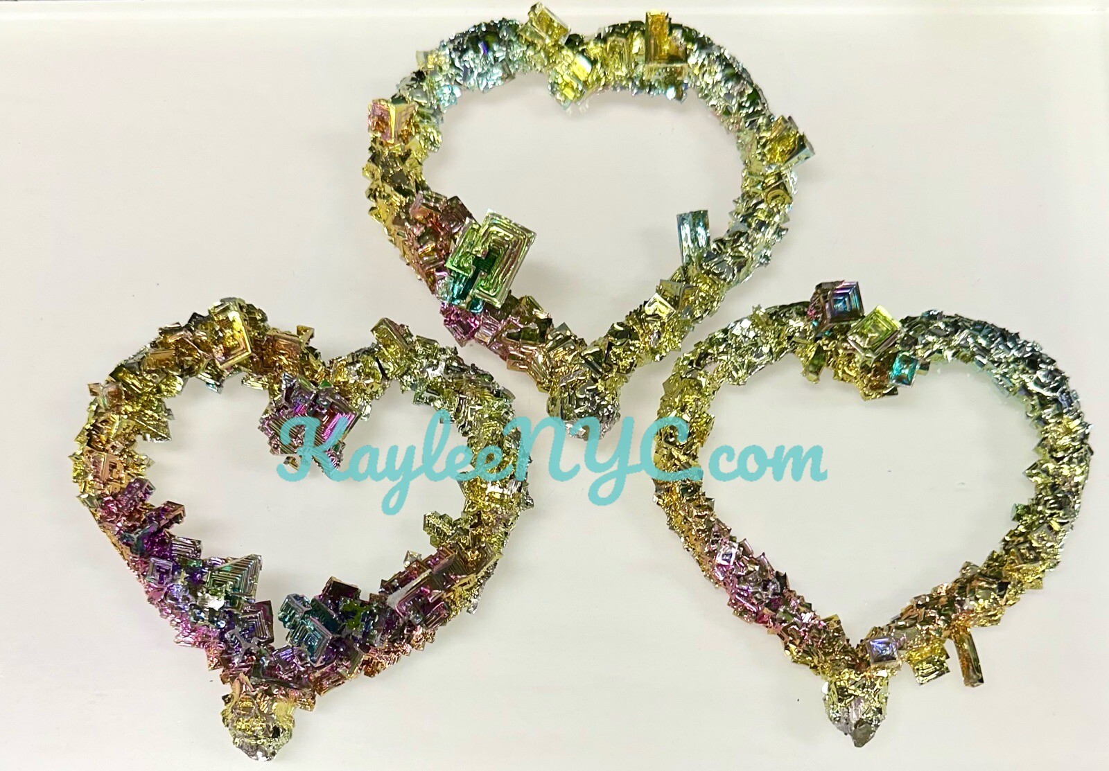 Wholesale Lot 3 Pcs Bismuth Heart Healing Energy