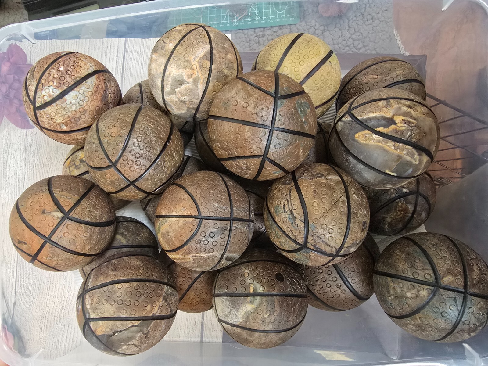 Large Agate Basketball Crystal Sphere 69-80mm Unique Crystal Collectable Natural