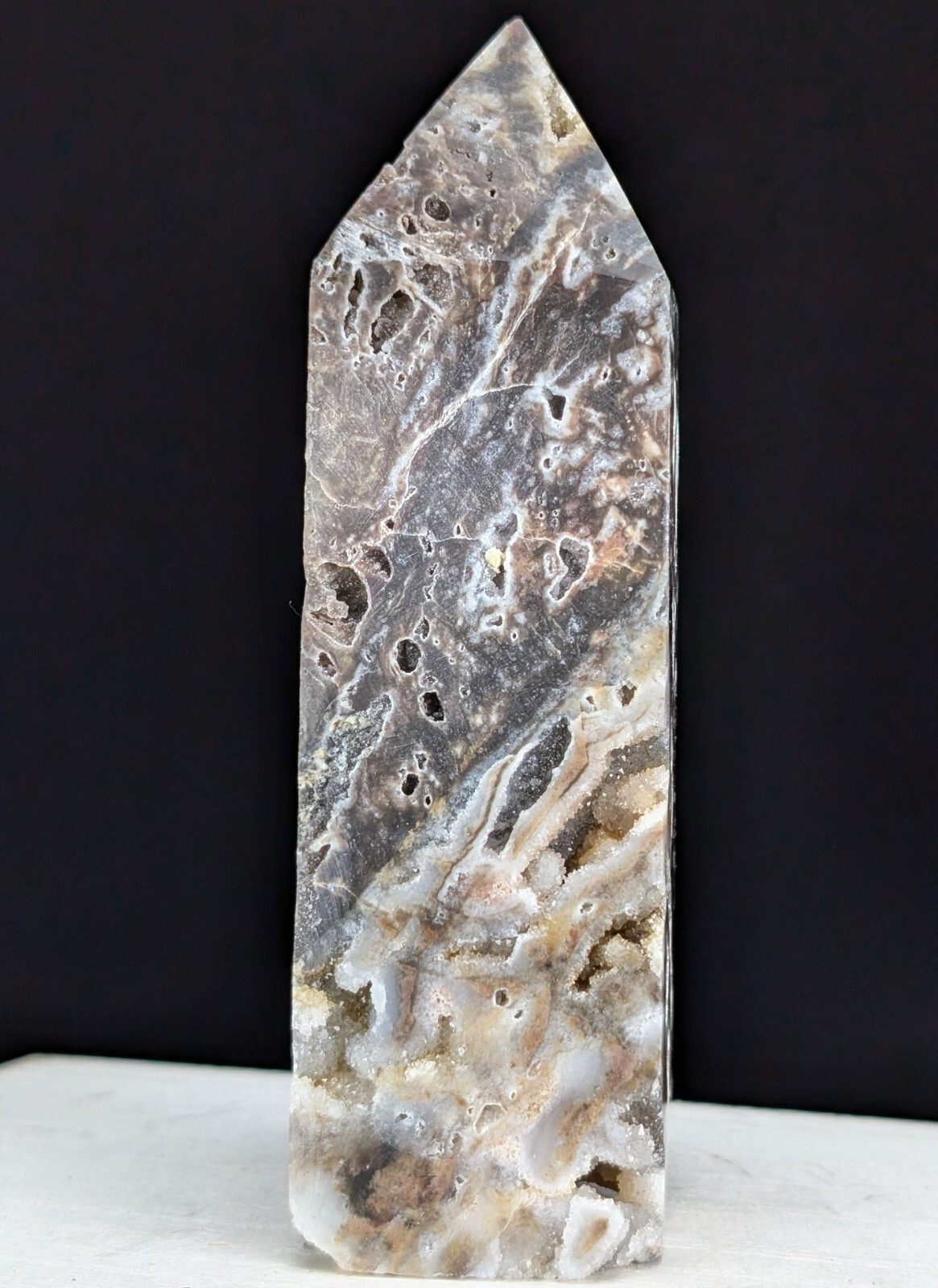 Sphalerite Tower Druzy Crystal Large Gemstone Point Wand Chakra