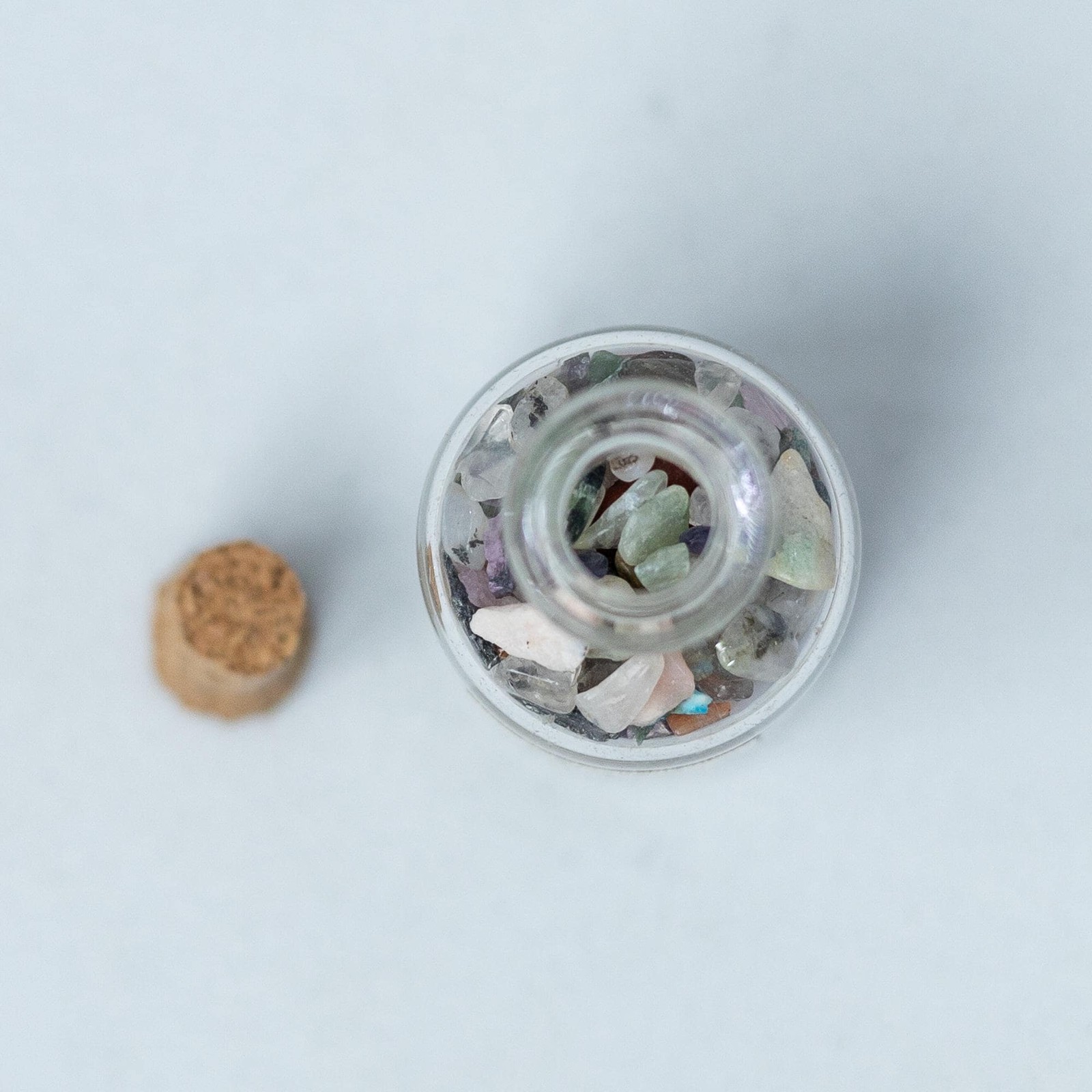 Crystal Chip Bottles Mini Gemstone Chips Glass Jar Jewelry Resin Art Craft Gift