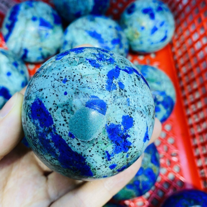 200-250g Natural blue Phoenix Stone crystal Sphere Reiki Crystal ball Decor Gift