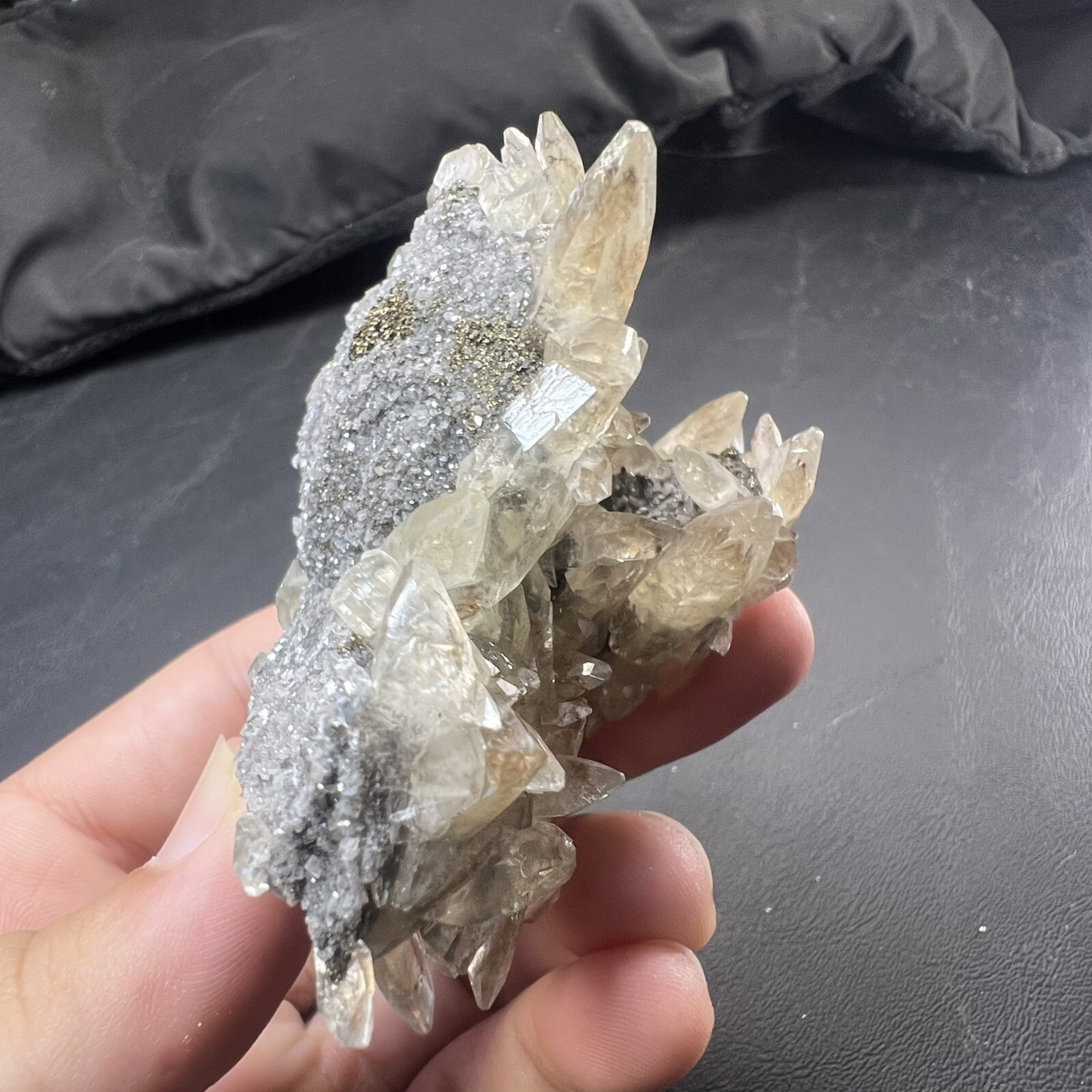 Calcite Crystal with Chalcopyrite Dolomite Matrix / Missouri