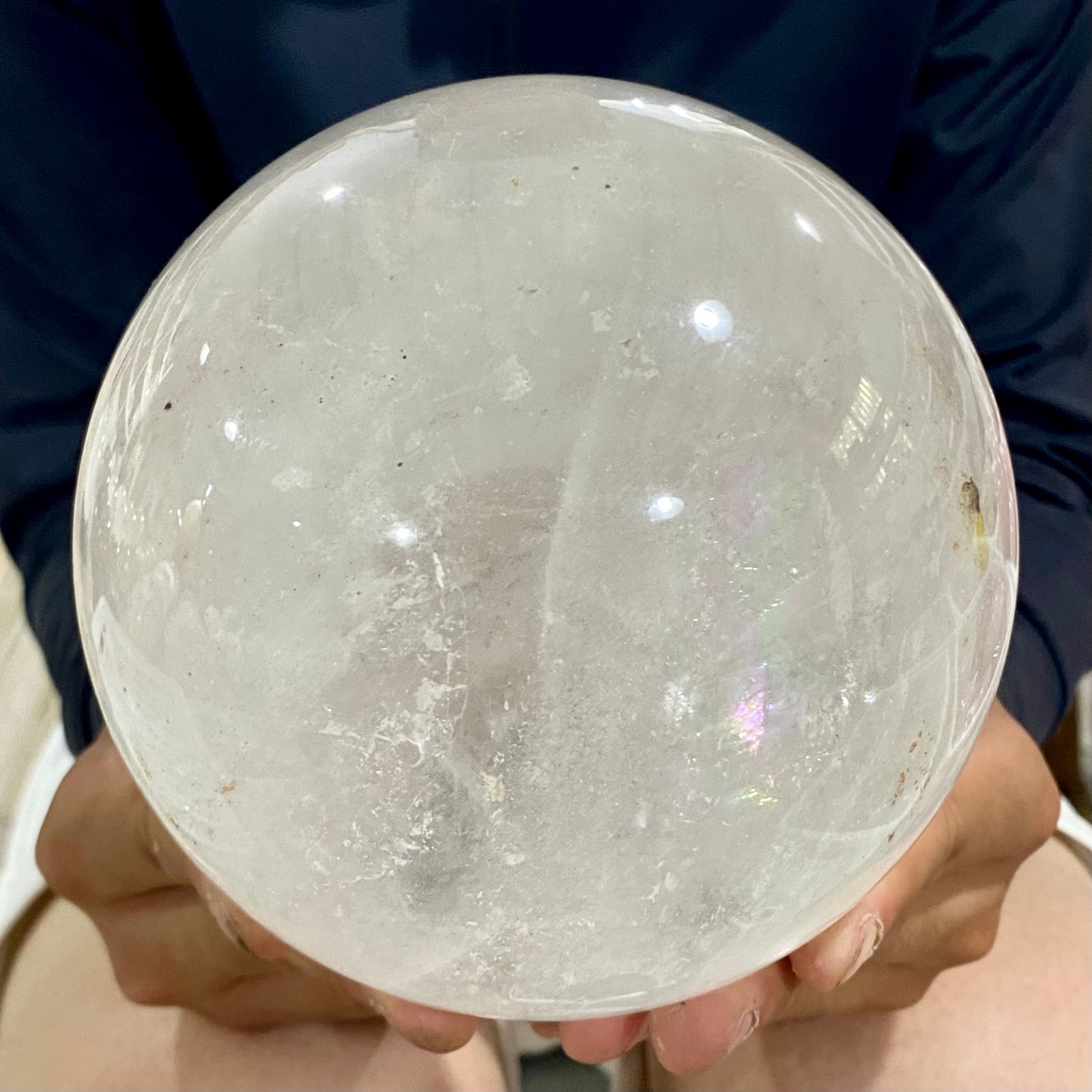 7.03LB Natural clear quartz sphere quartz crystal ball reiki Energy healing