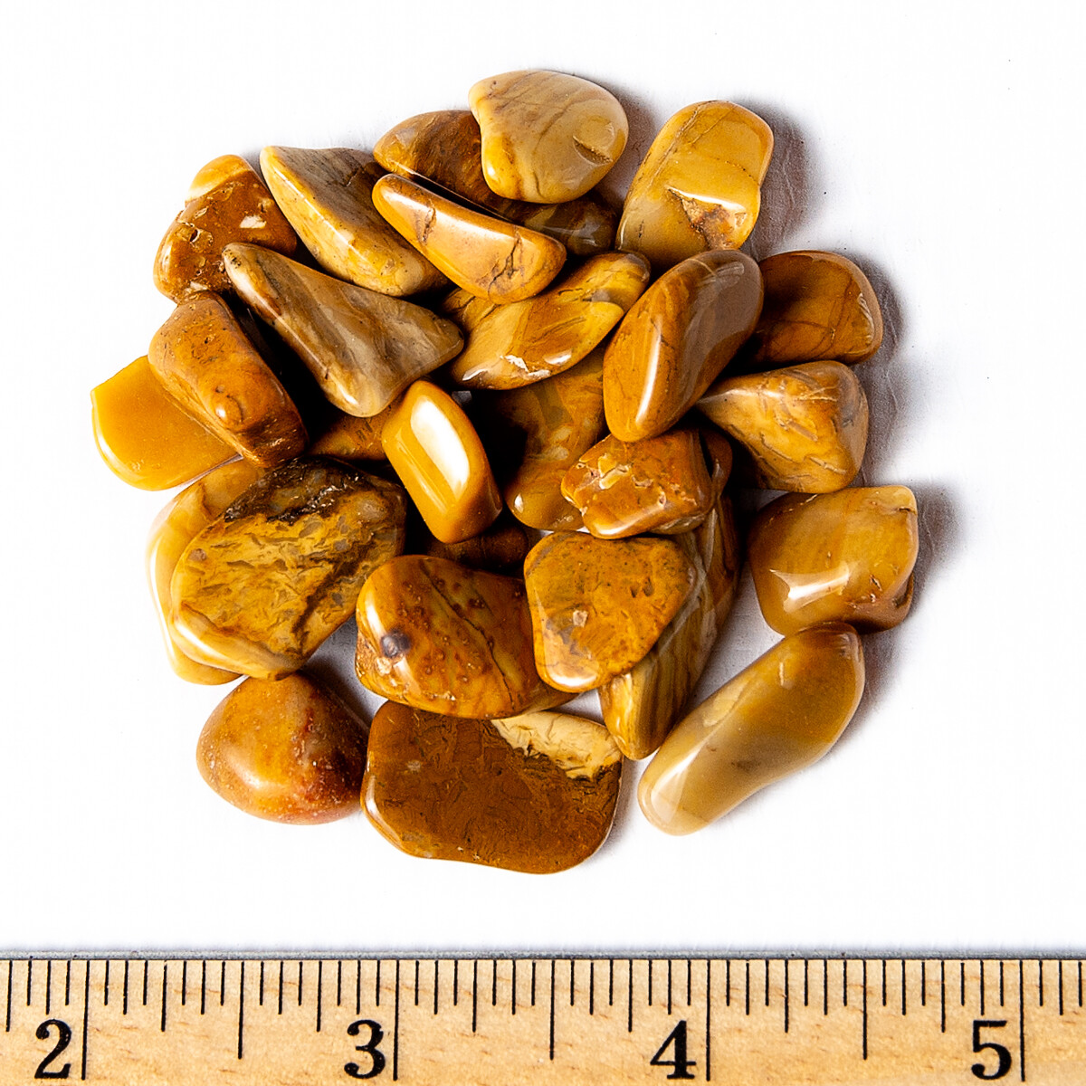 1/2 lb Tumbled Yellow Jasper Gemstone Crystals 100-120 Stones Gem Rock Specimens