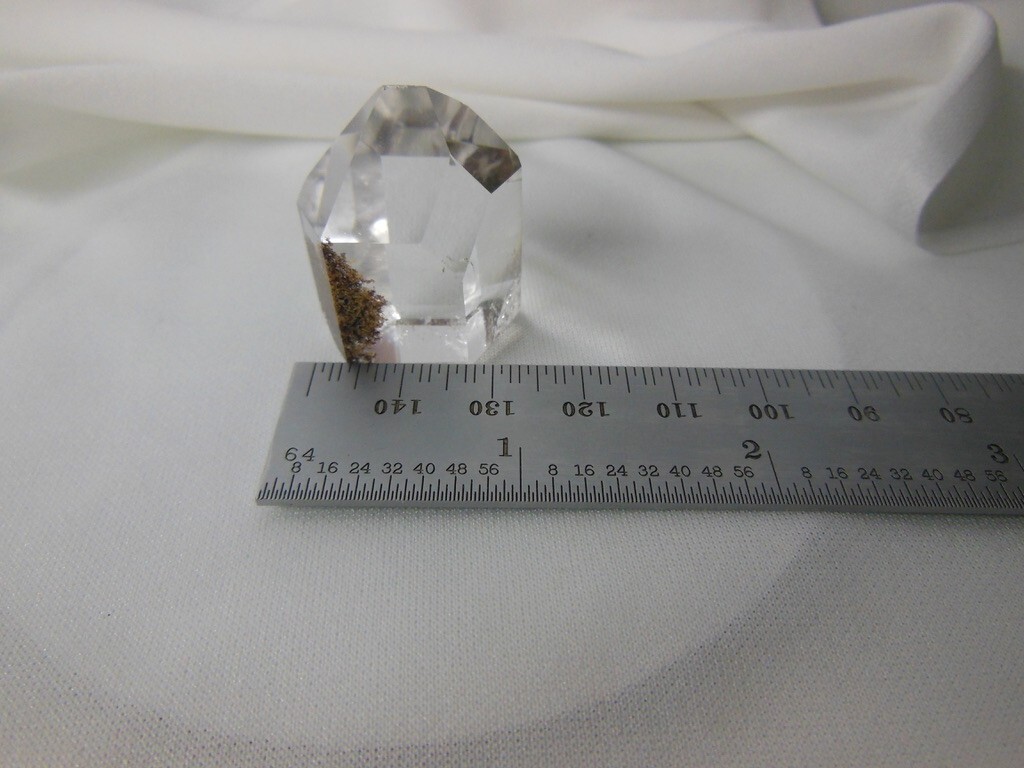 Natural Quartz Crystal / Clear Standup / Chlorite Crystals Inside “Moss Look”