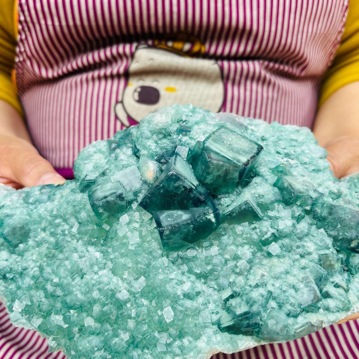 5.94LB Natural Fluorite Cluster Crystal Mineral Specimen Energy Reiki Healing