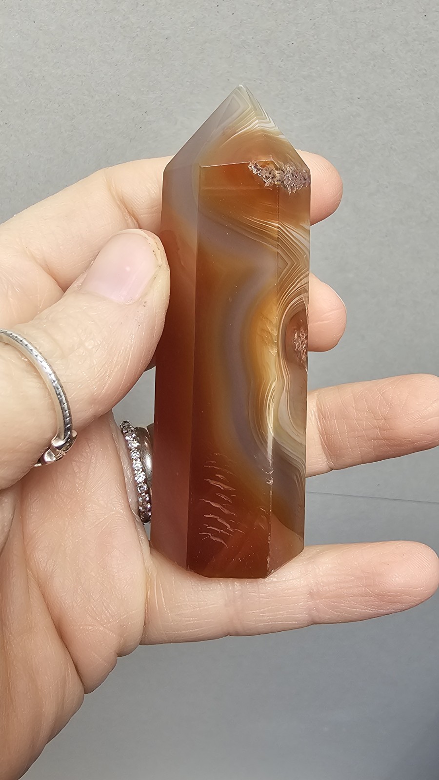 ⭐️SALE⭐️ Carnelian Agate tower point generator gemstone healing 7.8cm 76g