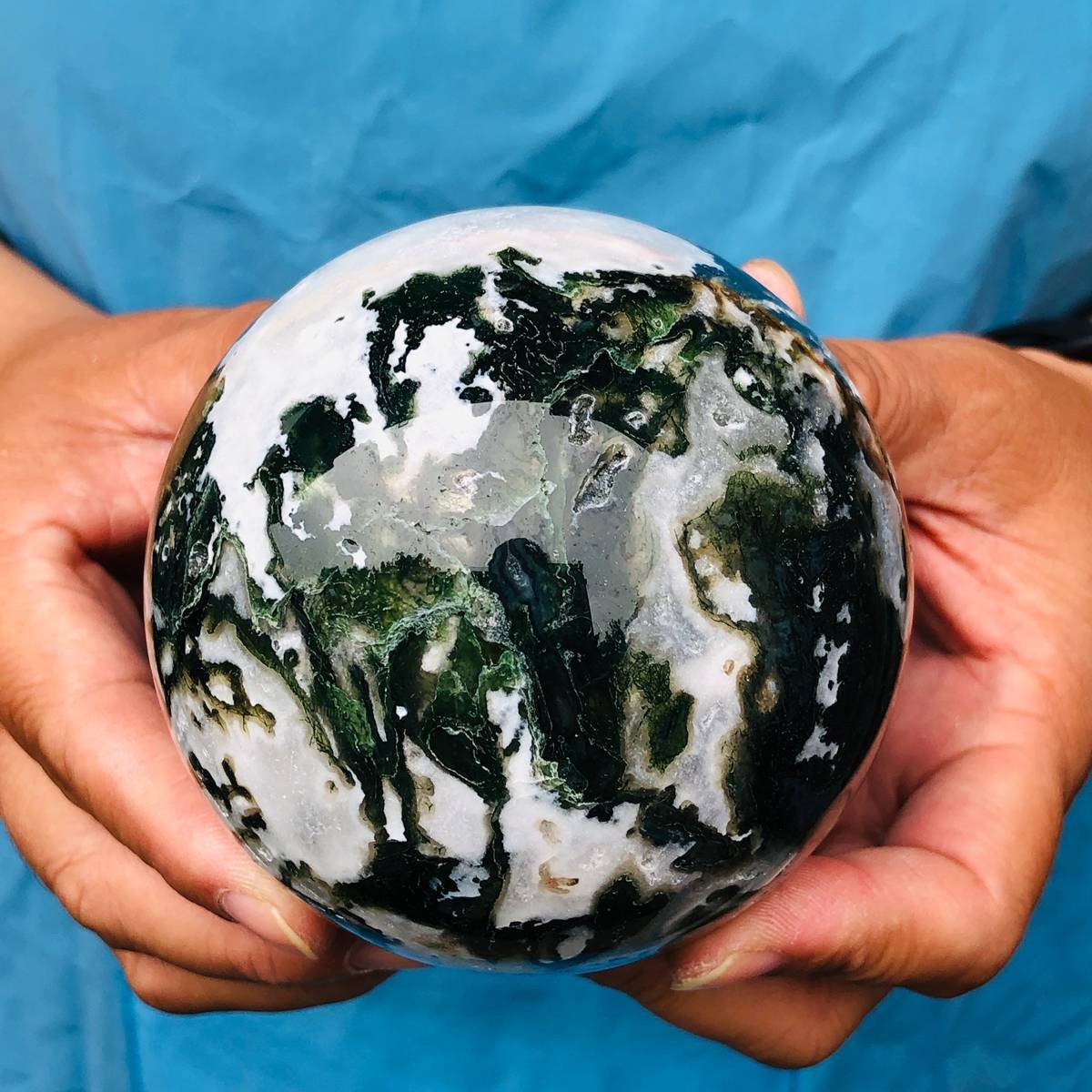 3 pieces 2540g Natural aquatic Agate Ball Quartz Crystal Sphere Healing 2112