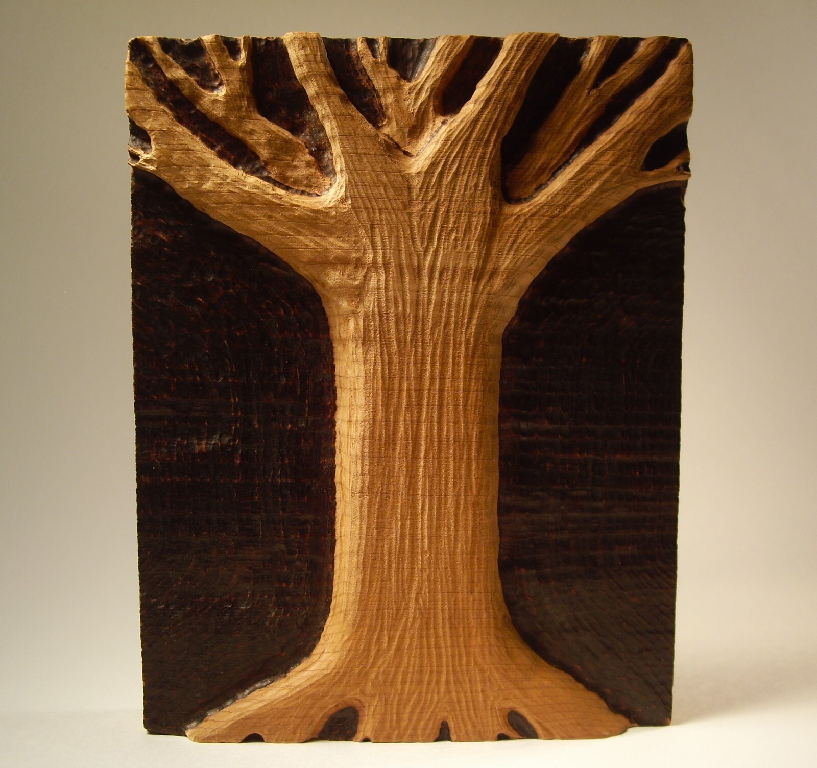 Cedar Wood Art Pyrography Carving with Hanging Wire