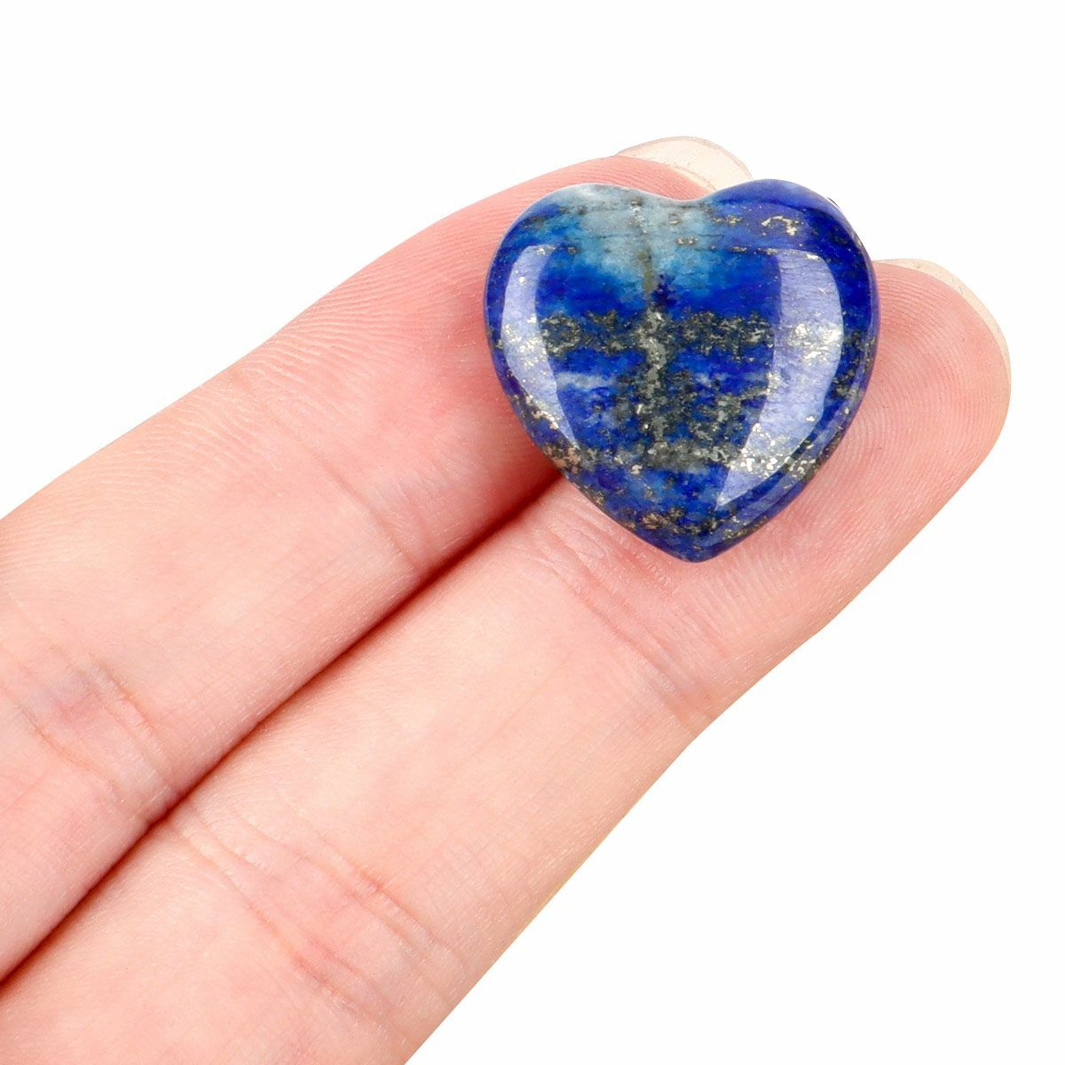 5/10PCS 20mm Natural Crystal Quartz Carved Heart Shaped Healing Love Gemstone