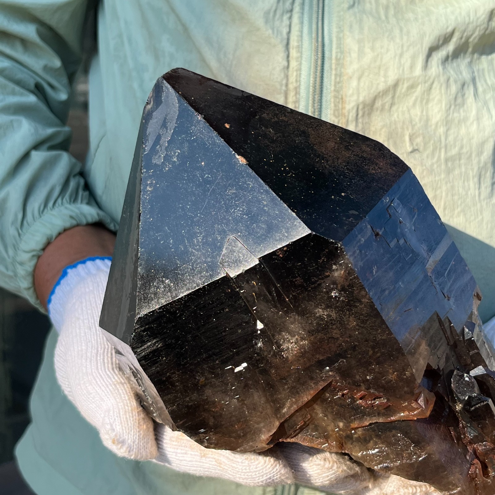 10LB Natural Smoky Black Skeletal Elestial Quartz Crystal Point Mineral