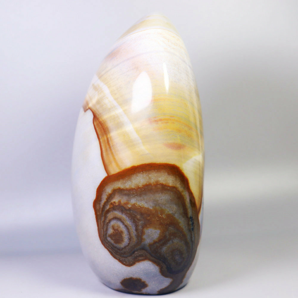 5.32lb Natural Ocean Jasper Agate Quartz Crystal Flame Reiki Statue Specimen