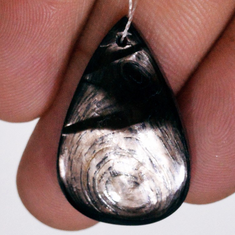 24 Cts Natural Hypersthene Cabochon Front Drill Gemstone Jewelry 28×18 mm #L494