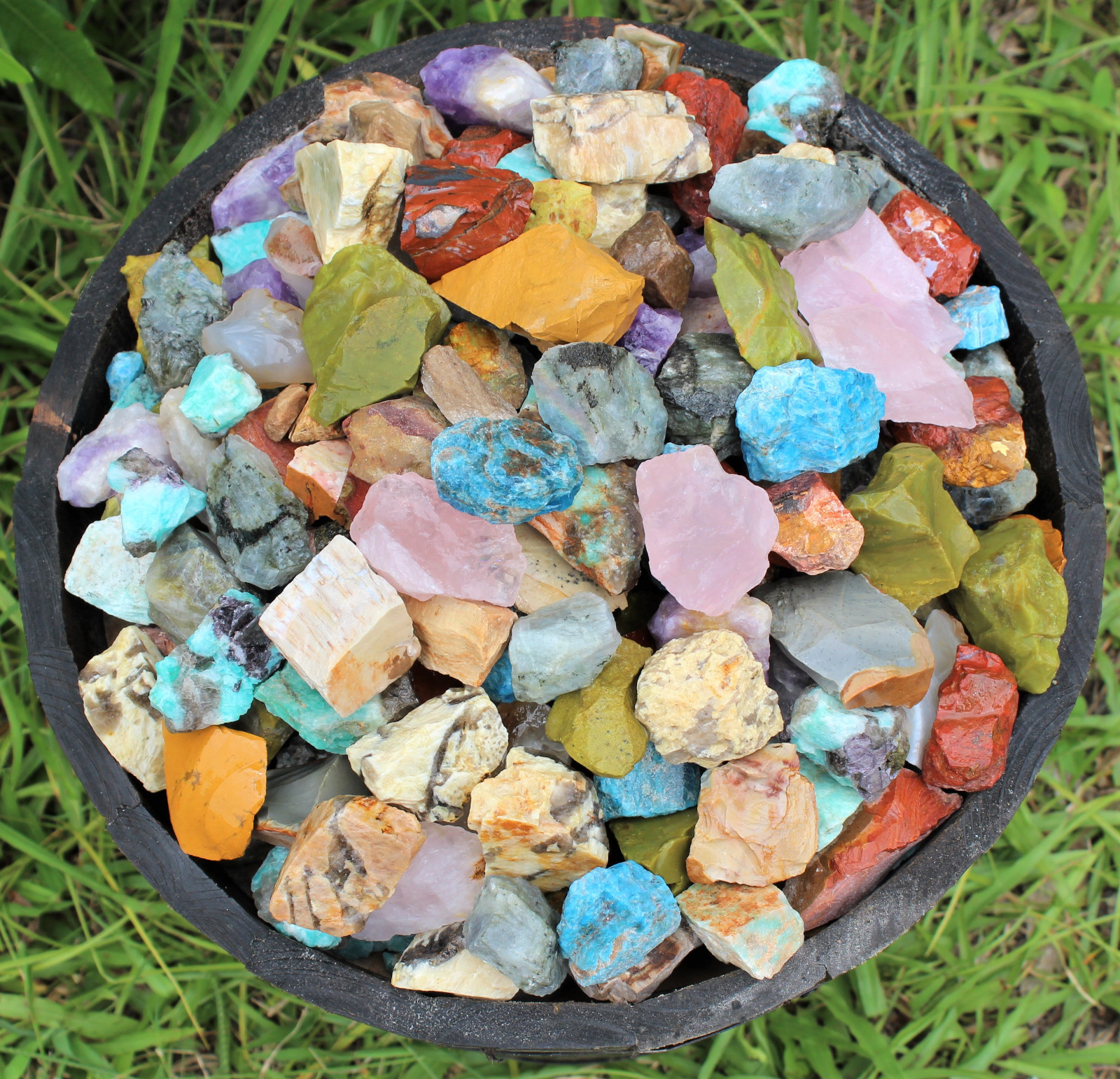 1/2 lb Bulk Lot Africa Mix Natural Rough Tumbler Rocks Stones 8 oz Madagascar