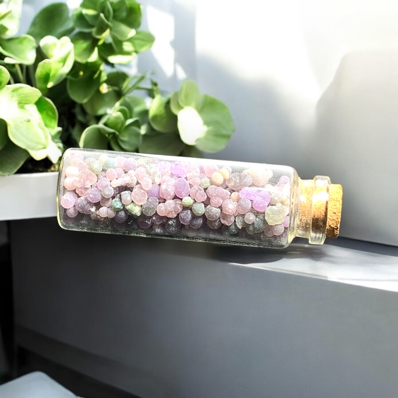 Starlight Purple Grape Agate Grain 37.7g with Tiny Glass Jar