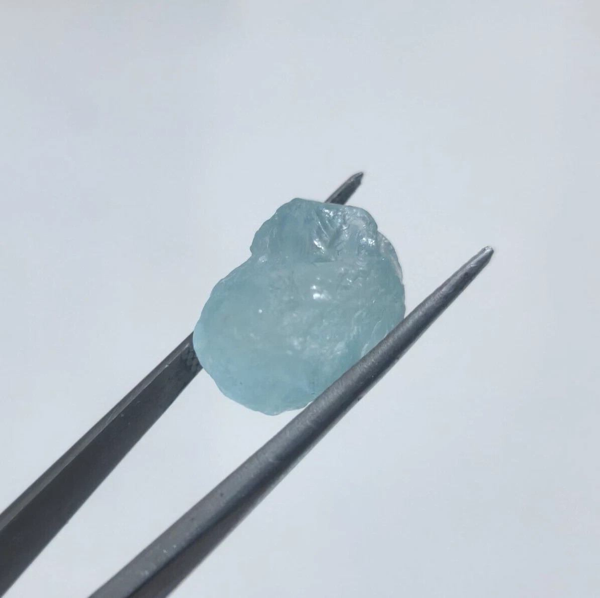 13.50 Carat A+ Wonderful Blue Aquamarine Crystal Raw Size 16X11X9 MM Rough Stone