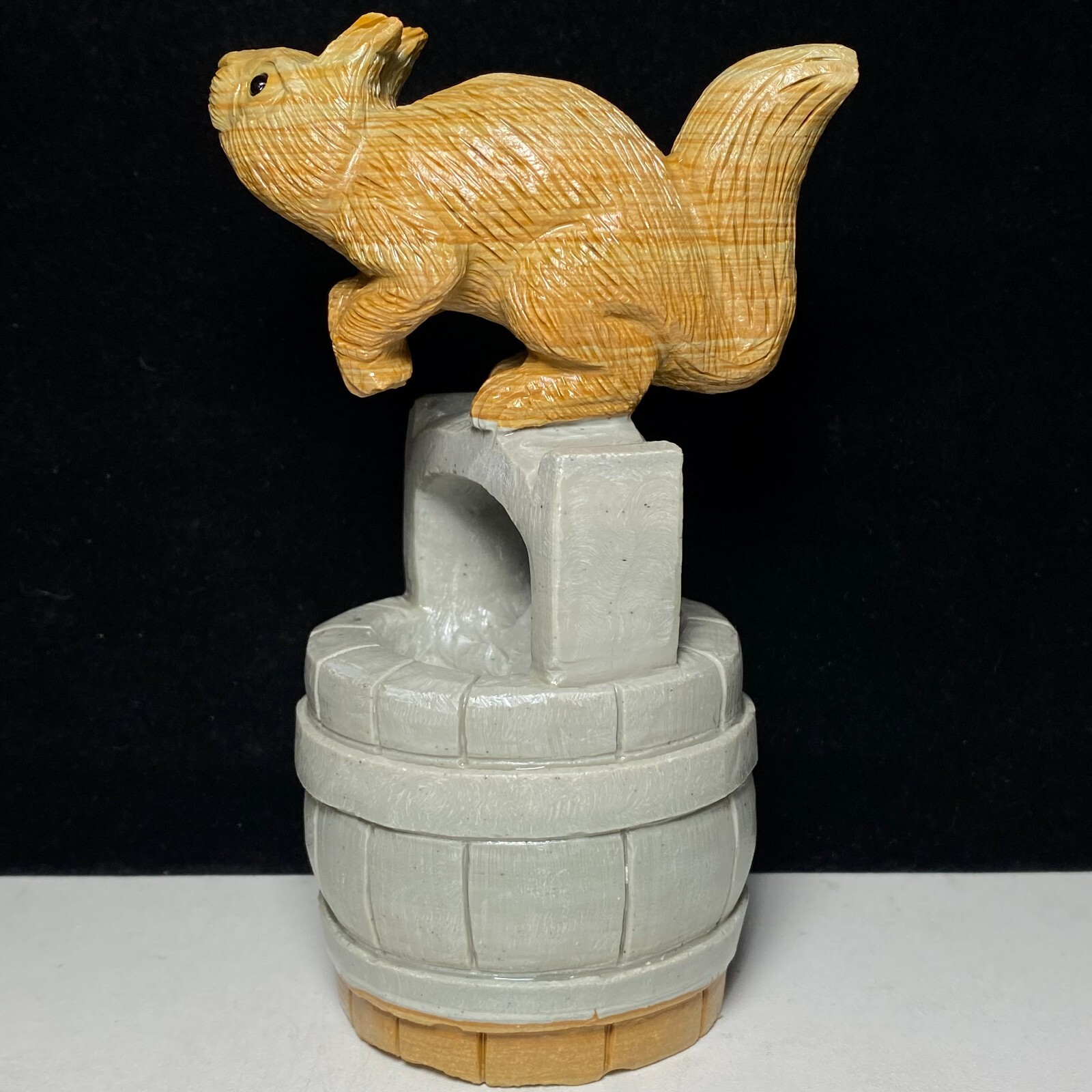 Natural Crystal Quartz Mineral Specimen Songhua Stone Handcarved Squirrel Gift