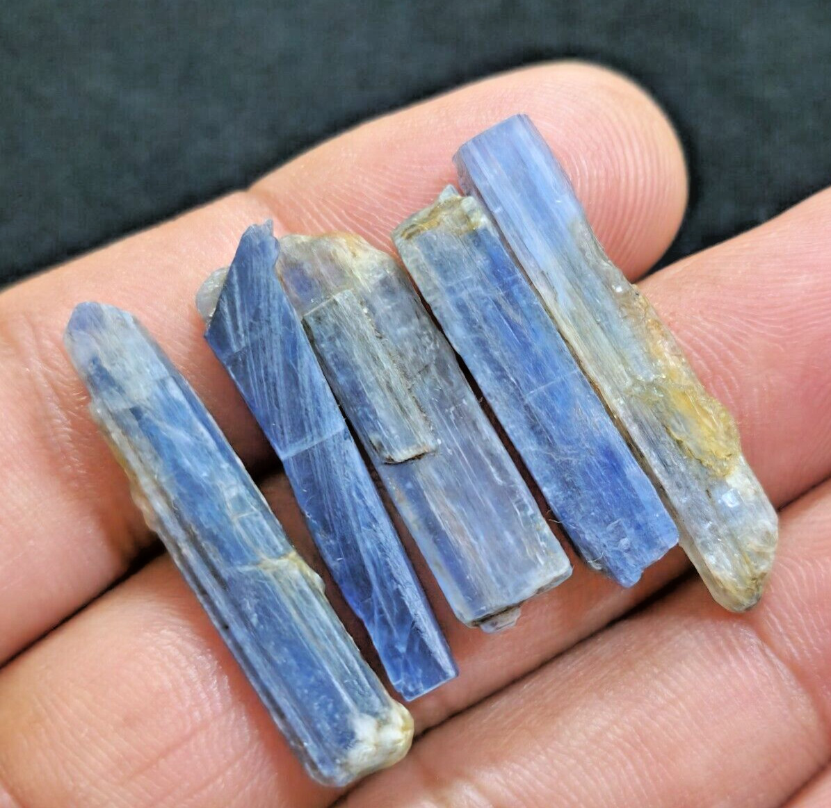5 Piece Lot Amazing Raw Blue Kyanite Shape Shards Size 27-35 MM Loose Gemstone