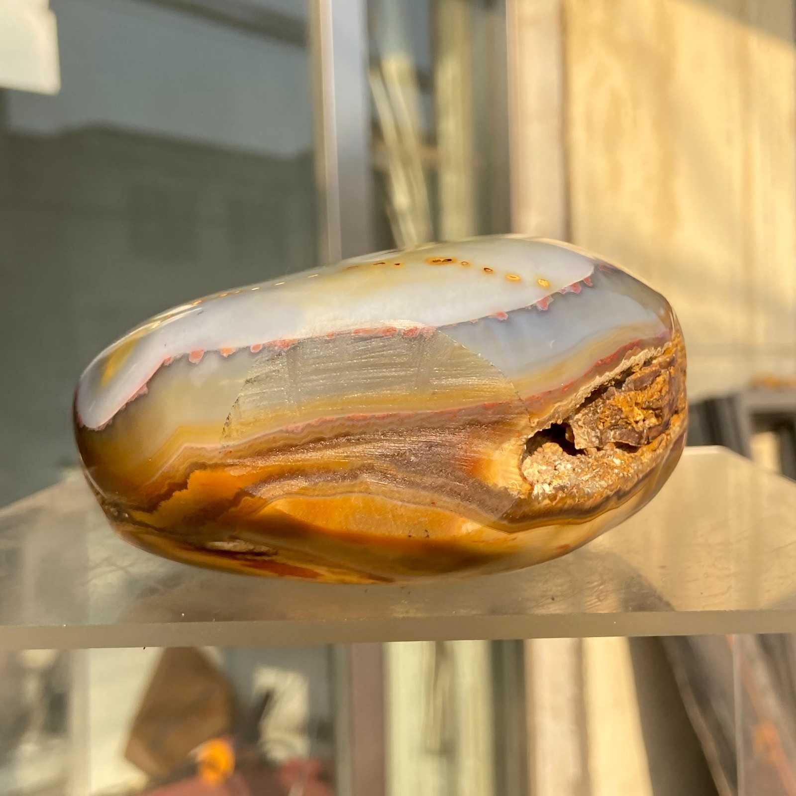 2.72LB High Quality Natural Colourful Chalcedony Agate Crystal Reiki Healing
