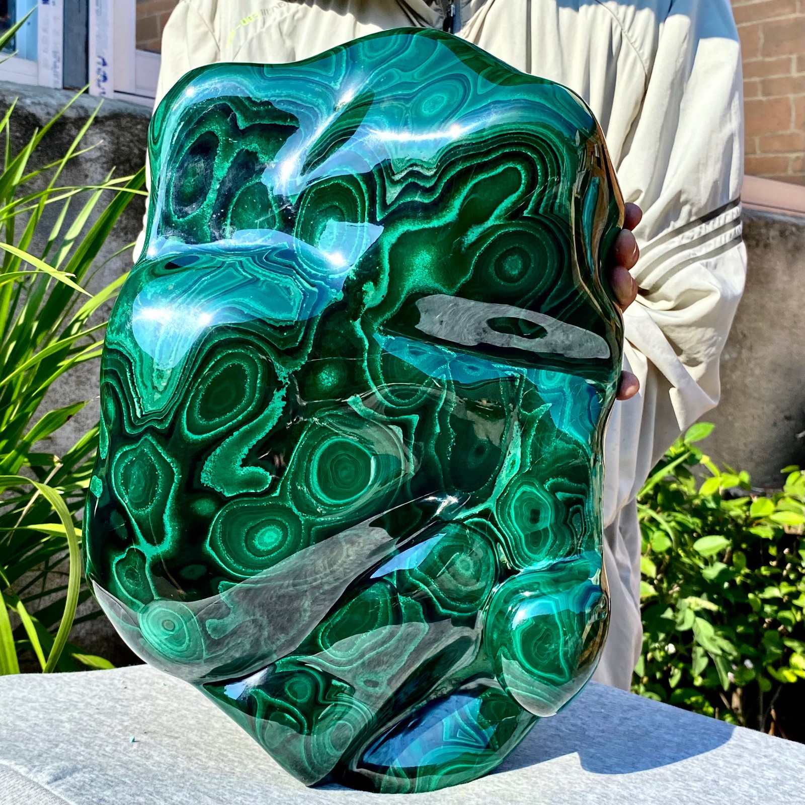 50.59LB Natural Polished Malachite Mineral freeform specimen Reiki Stone