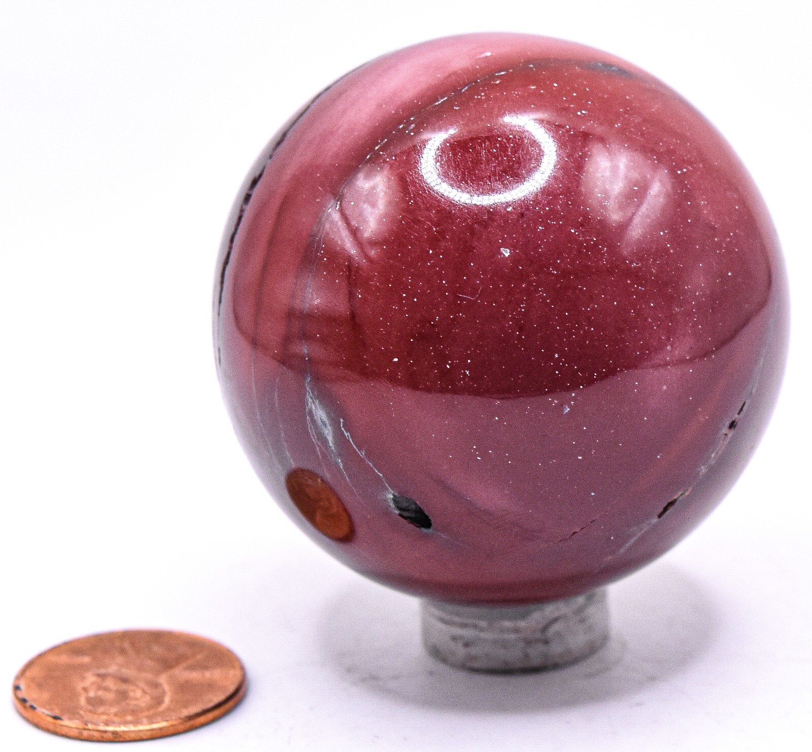 45mm Red Purple Mookaite Jasper Sphere Polished Gemstone Mineral Ball Australia