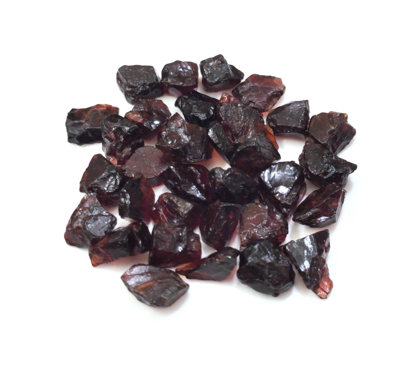 100% Natural Red Garnet 34 Pcs Raw Size 8-10 MM Red Garnet Gemstone For Jewelry