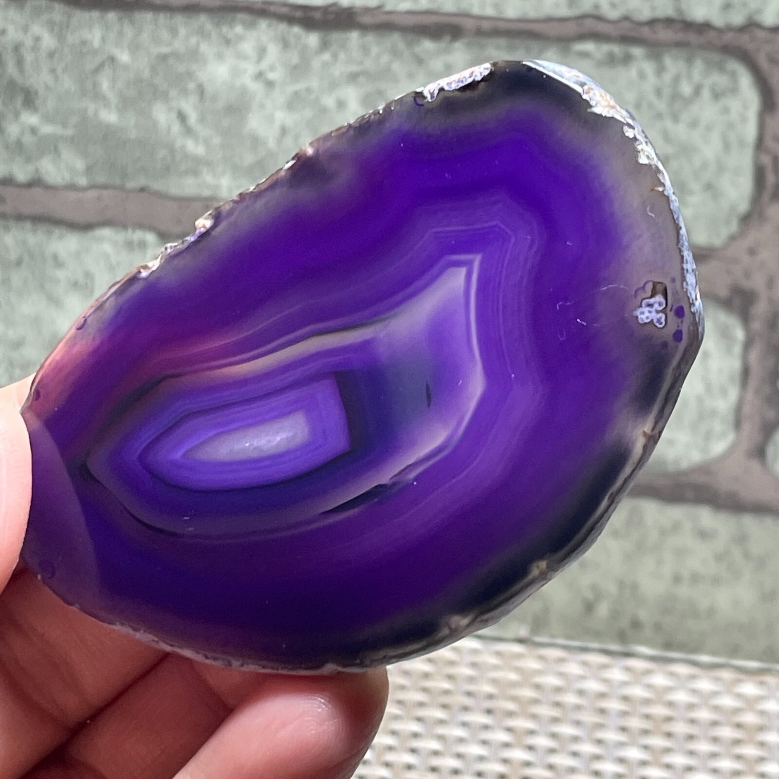 Bedrock Natural Agate Slice Coasters Display Table Geode Decor 48g F100