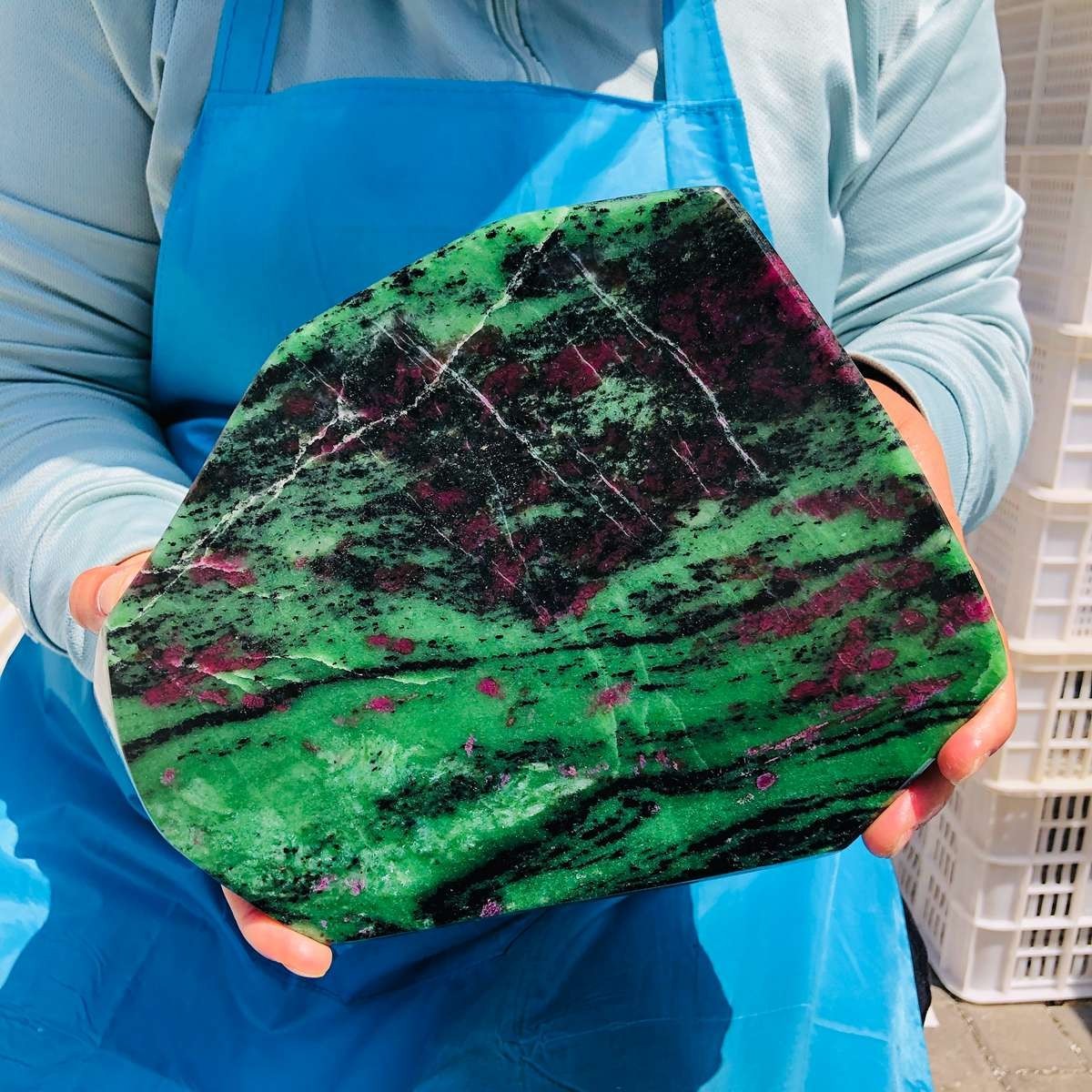13.59LB Natural crystal Red-Green Ruby Zoisite Specimen reiki Healing