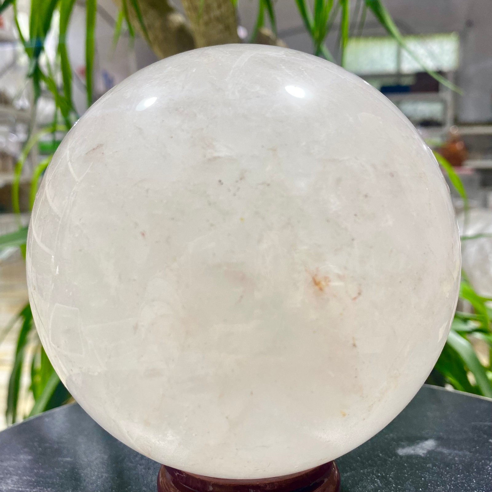 4.62LB white crystal transparent quartz crystal ball Reiki repair
