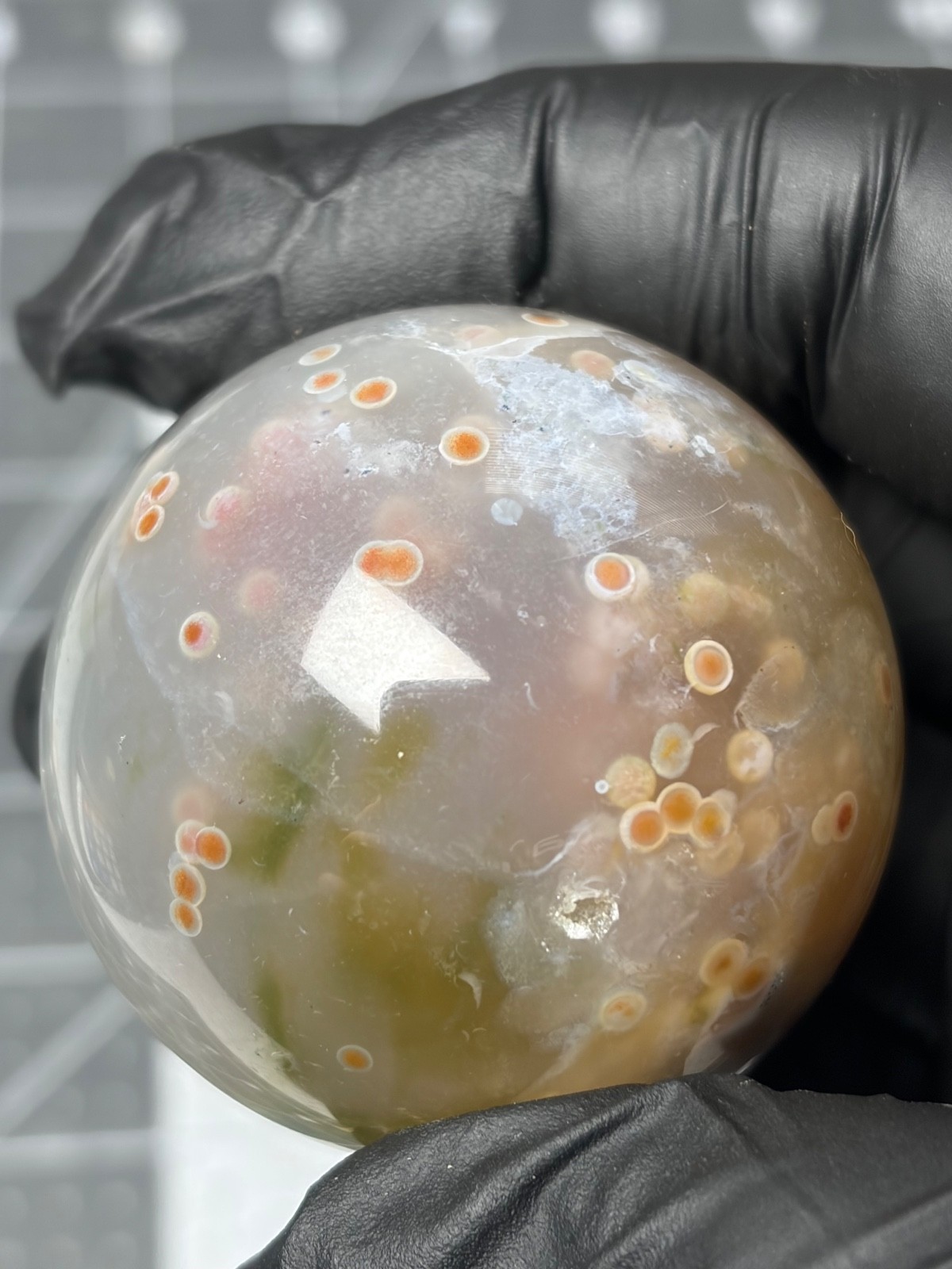 Rare Ocean Jasper Jelly Sphere Orbs