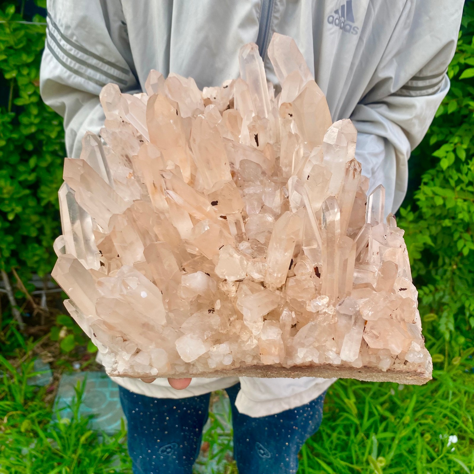 26.56LB Large Natural Clear White Crystal Quartz Cluster Energy Healing Specimen