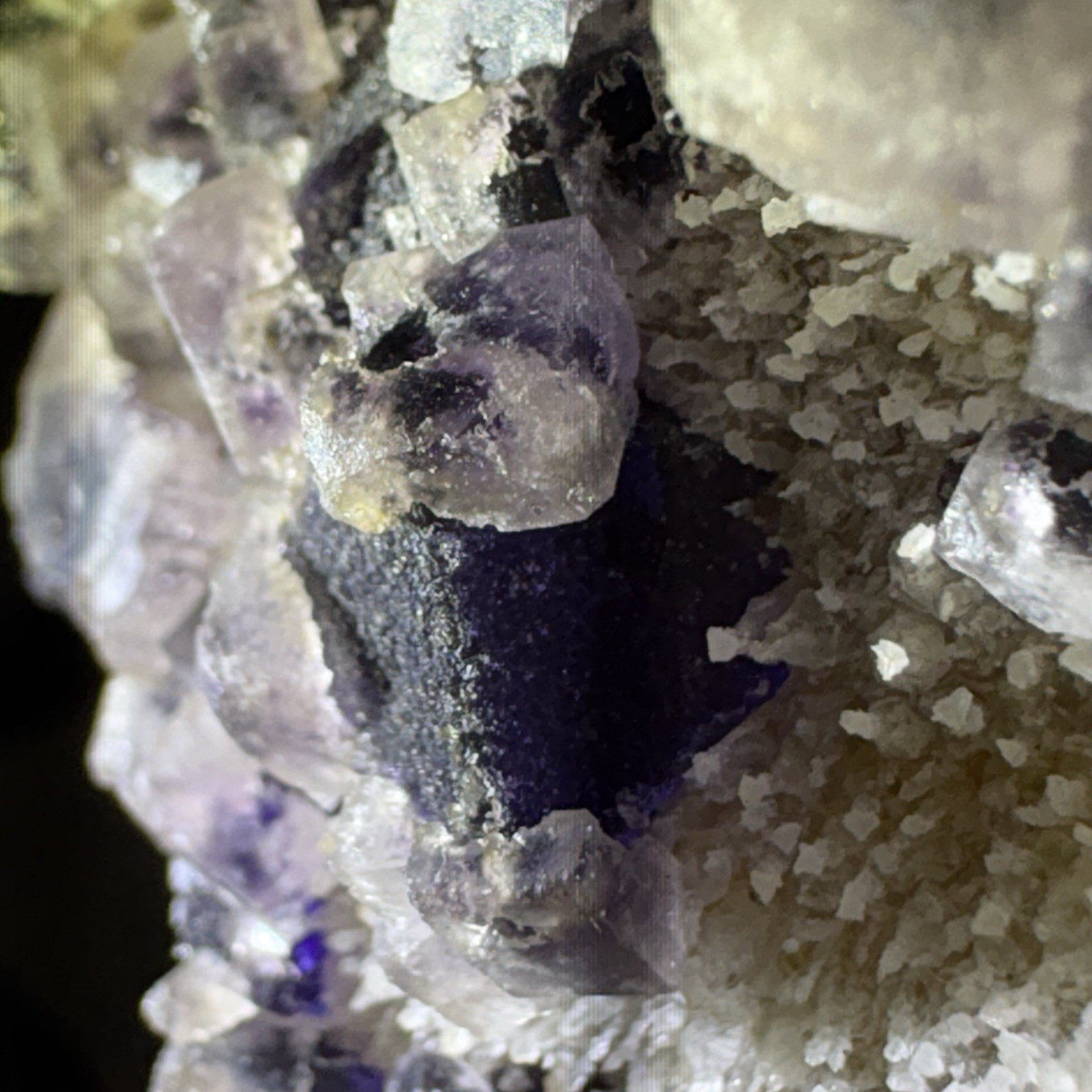 Large Phantom Fluorite on Quartz Cluster Natural Raw Crystal Rare Specimen Heal