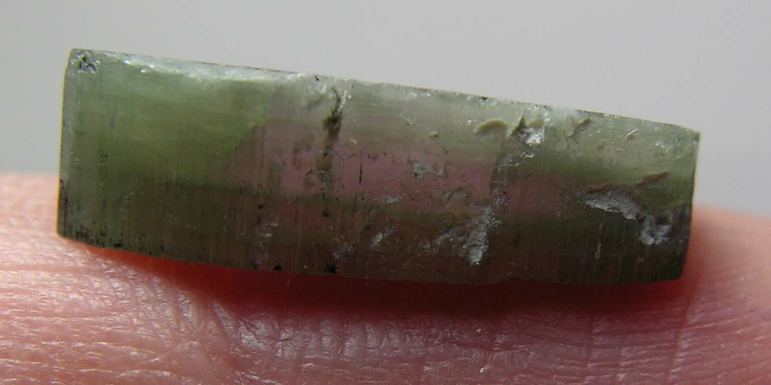 9.50ct Afghan 100% Natural Raw Watermelon Tourmaline Crystal Specimen 1.90g 17mm