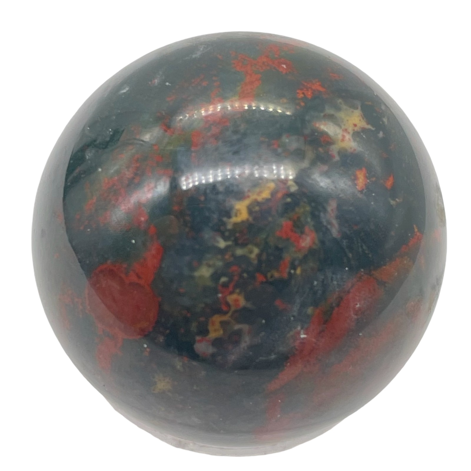 Bloodstone Sphere 20g (3oz) Display Specimen | 25mm (1″) | Green Red | 1 Sphere|