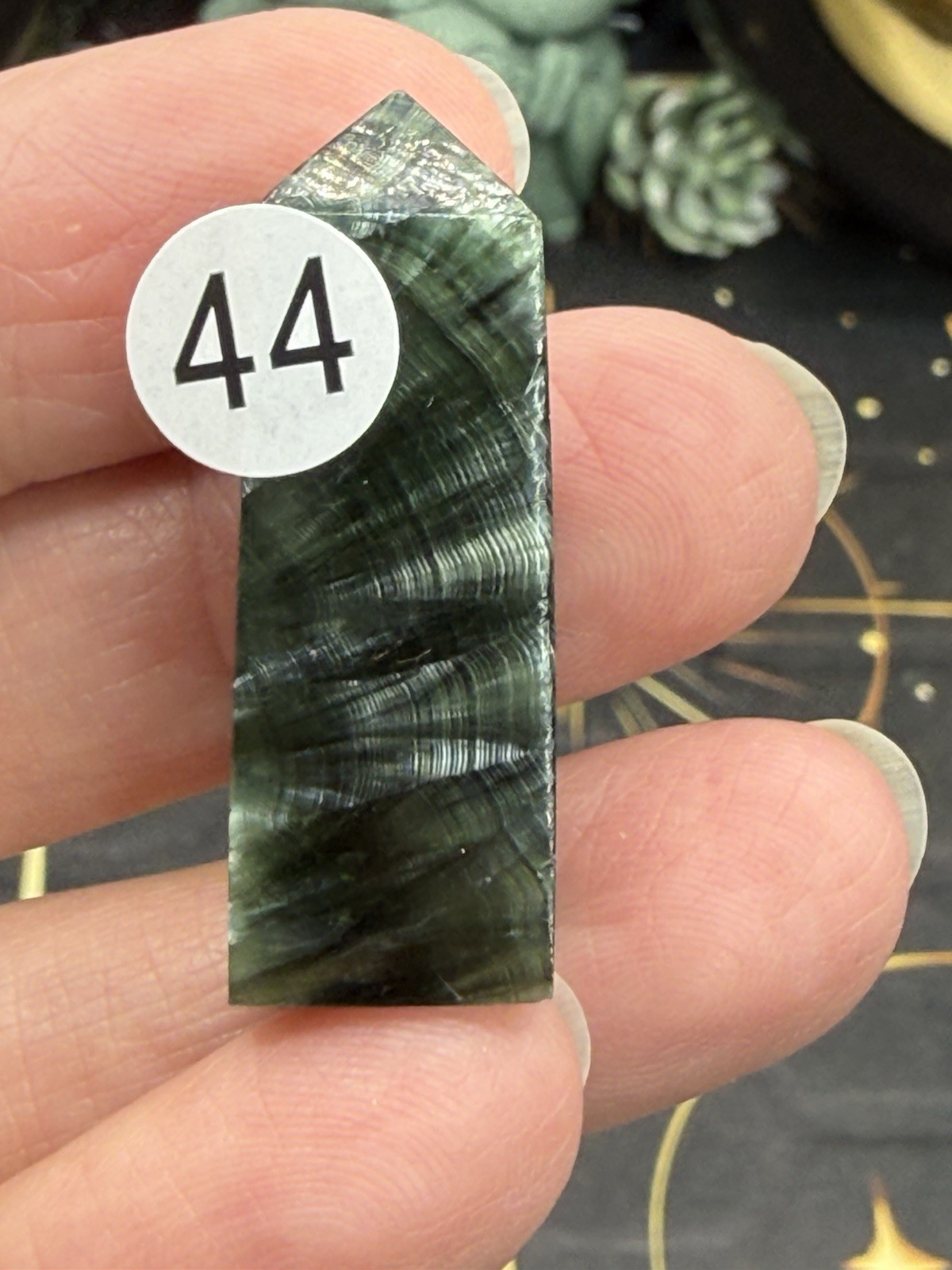 Natural Seraphinte Mini 4-sided points great patterns on these Free shipping